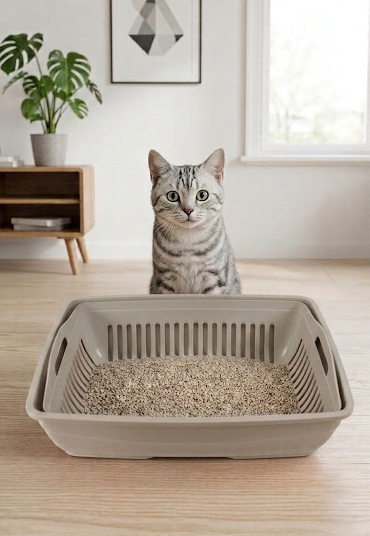 Elekli Açık Kedi Tuvaleti