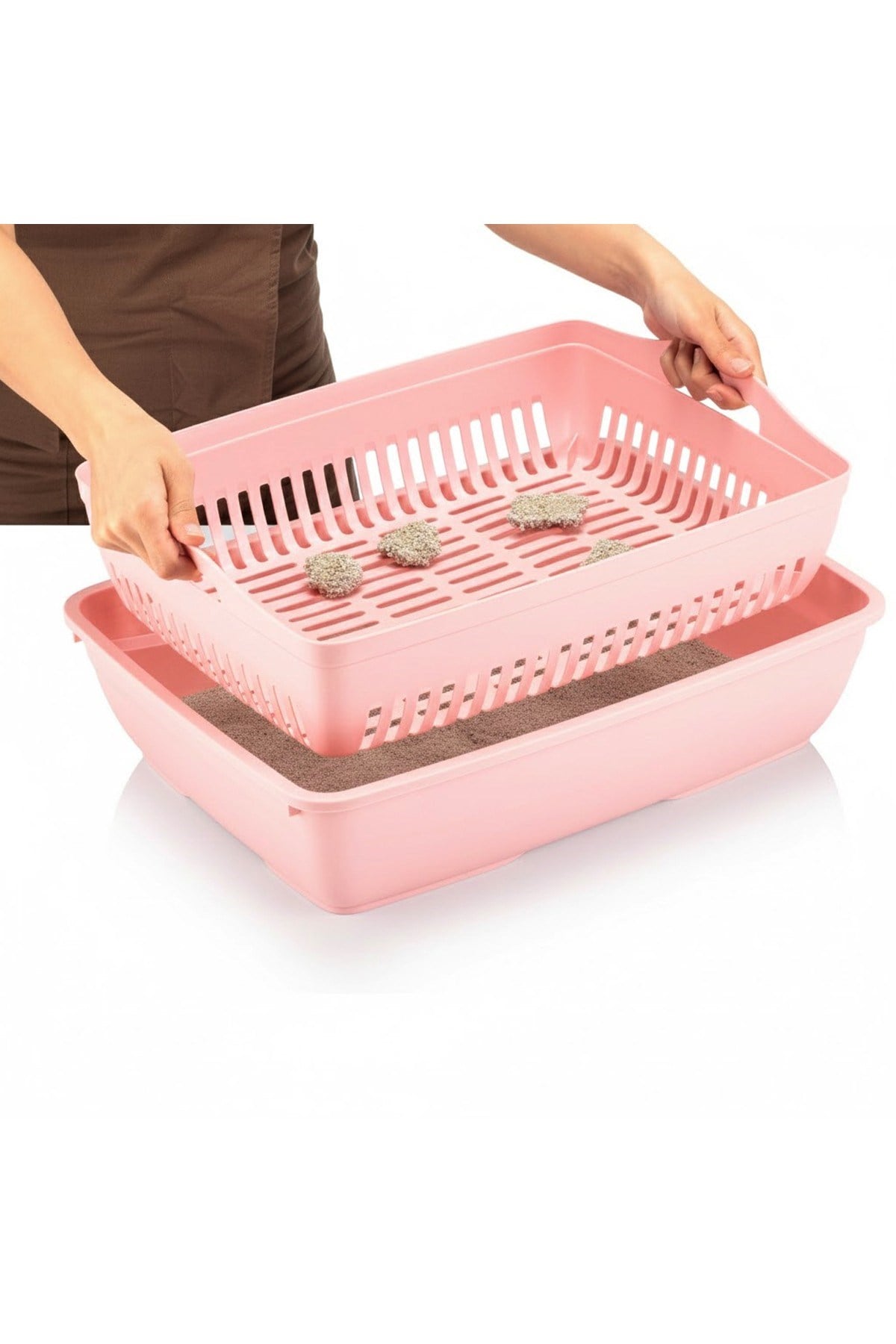 Elekli Kapalı Kedi Tuvaleti (Kürek Hediyeli)