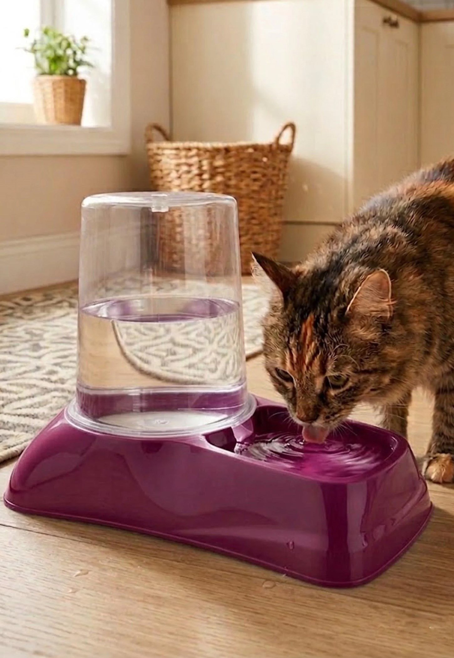 Hazneli Kedi Köpek Su ve Mama Kabı 3 LT