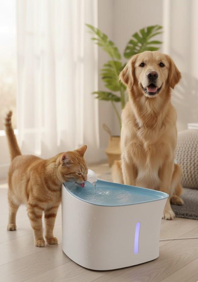 Kedi Köpek Için Ultra Sessiz Otomatik Su Pınarı 2,5 LT