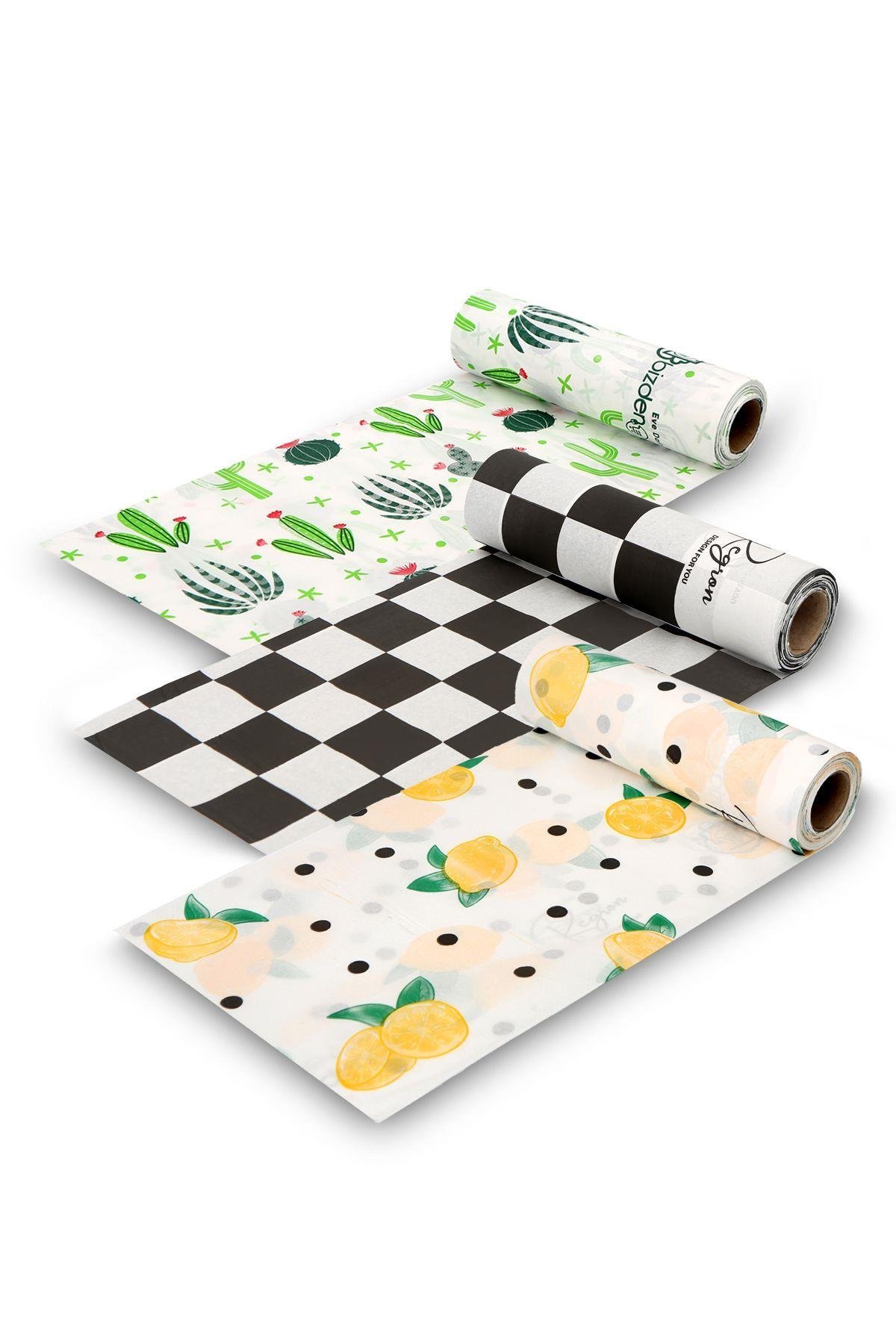 Masa ve Aktivite Piknik Örtüsü Kullan At Sıvı Geçirmez 3 Rulo ( Rulo içi:10 adet) 100x120cm DLK