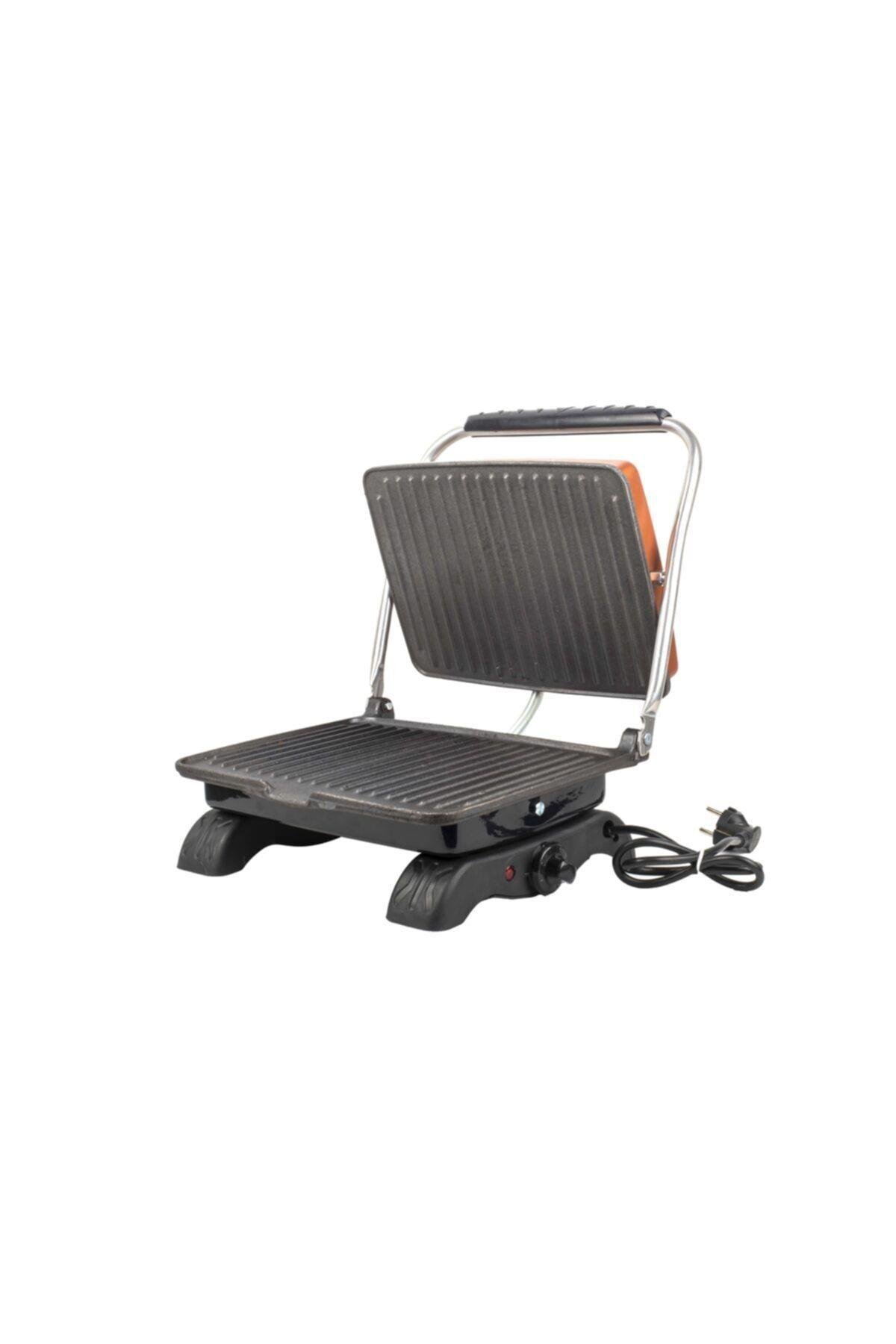 Organik Pik Demir Döküm Kaplamasız& Anti Kanserojen Ev Tipi Tost Makinası Dkmx Rosegold 1800w +fırça