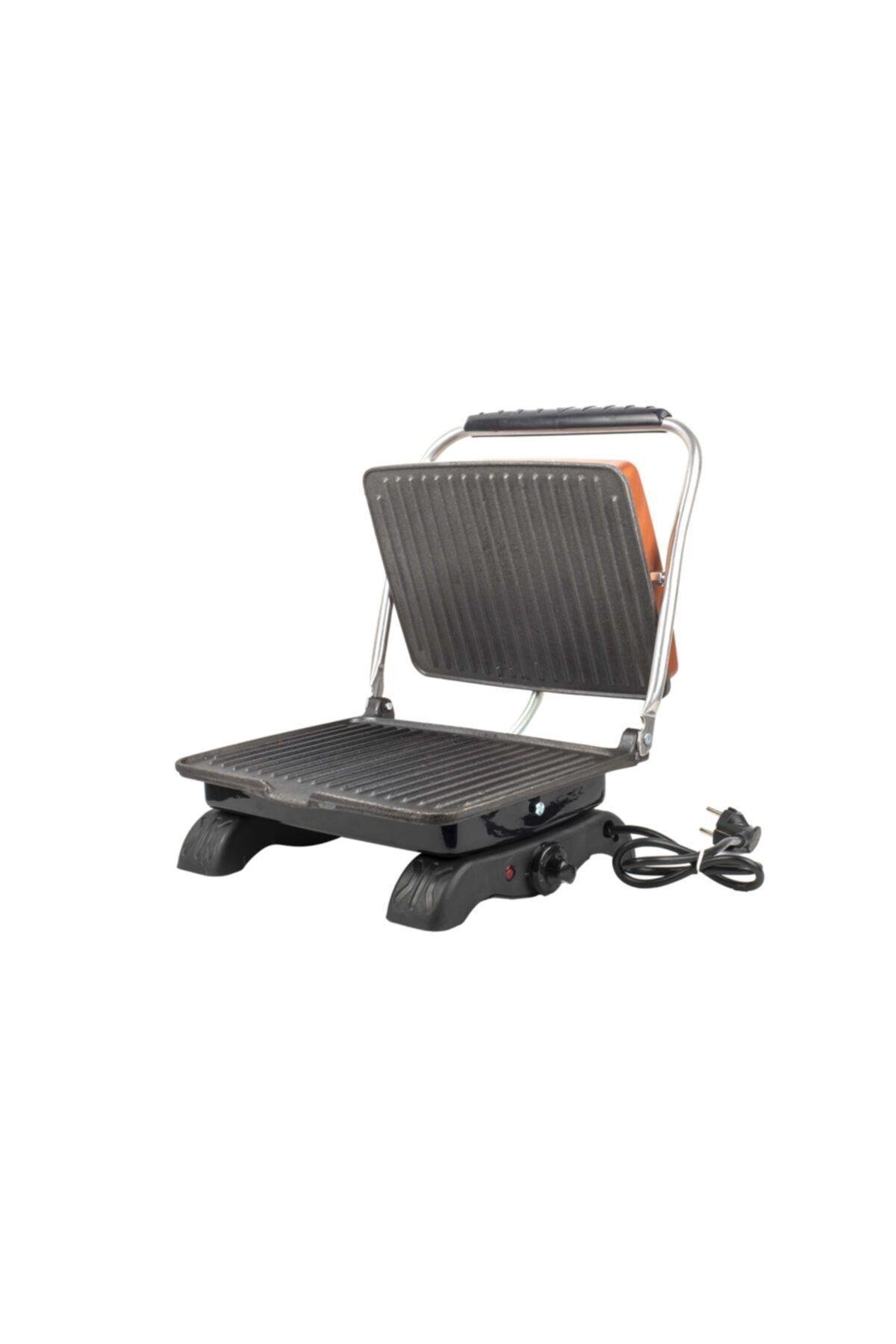 Organik Pik Demir Döküm Kaplamasız& Anti Kanserojen Ev Tipi Tost Makinası Dkmx Rosegold 1800w +fırça