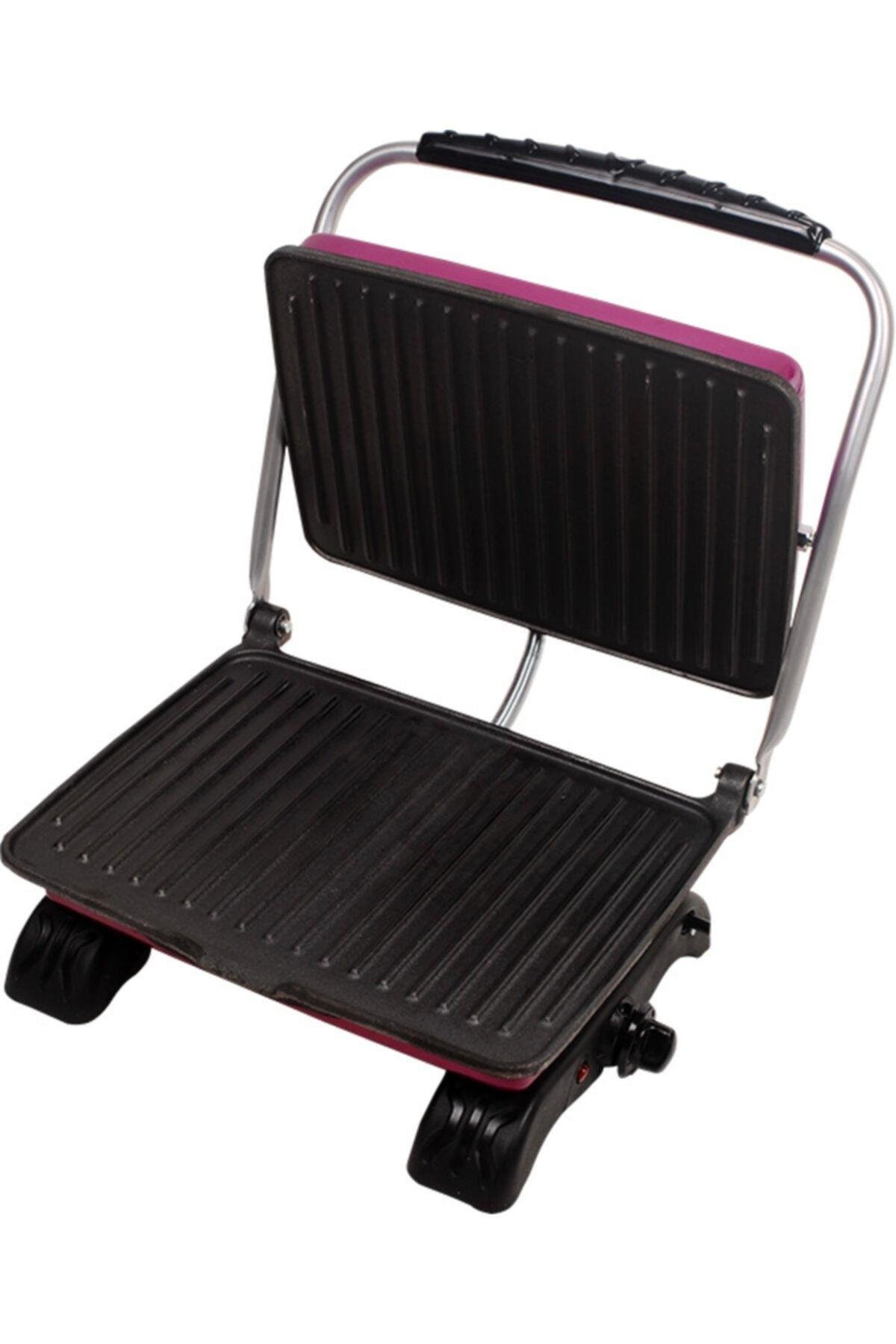 Organik Pik Demir Döküm Kaplamasız Anti Kanserojen Ev Tipi Tost Makinası Dkmx Lila 1800w  Fırça