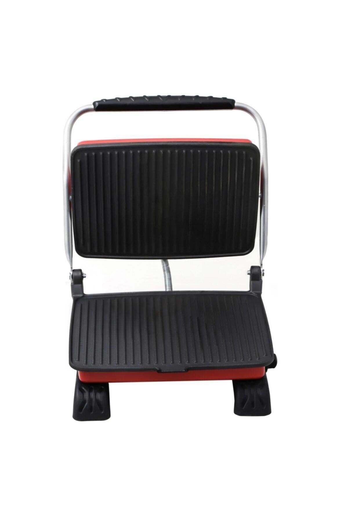 Organik Pik Demir Döküm Kaplamasız & Anti Kanserojen Ev Tipi Tost Makinası Dkmx Red 1800w + Fırça