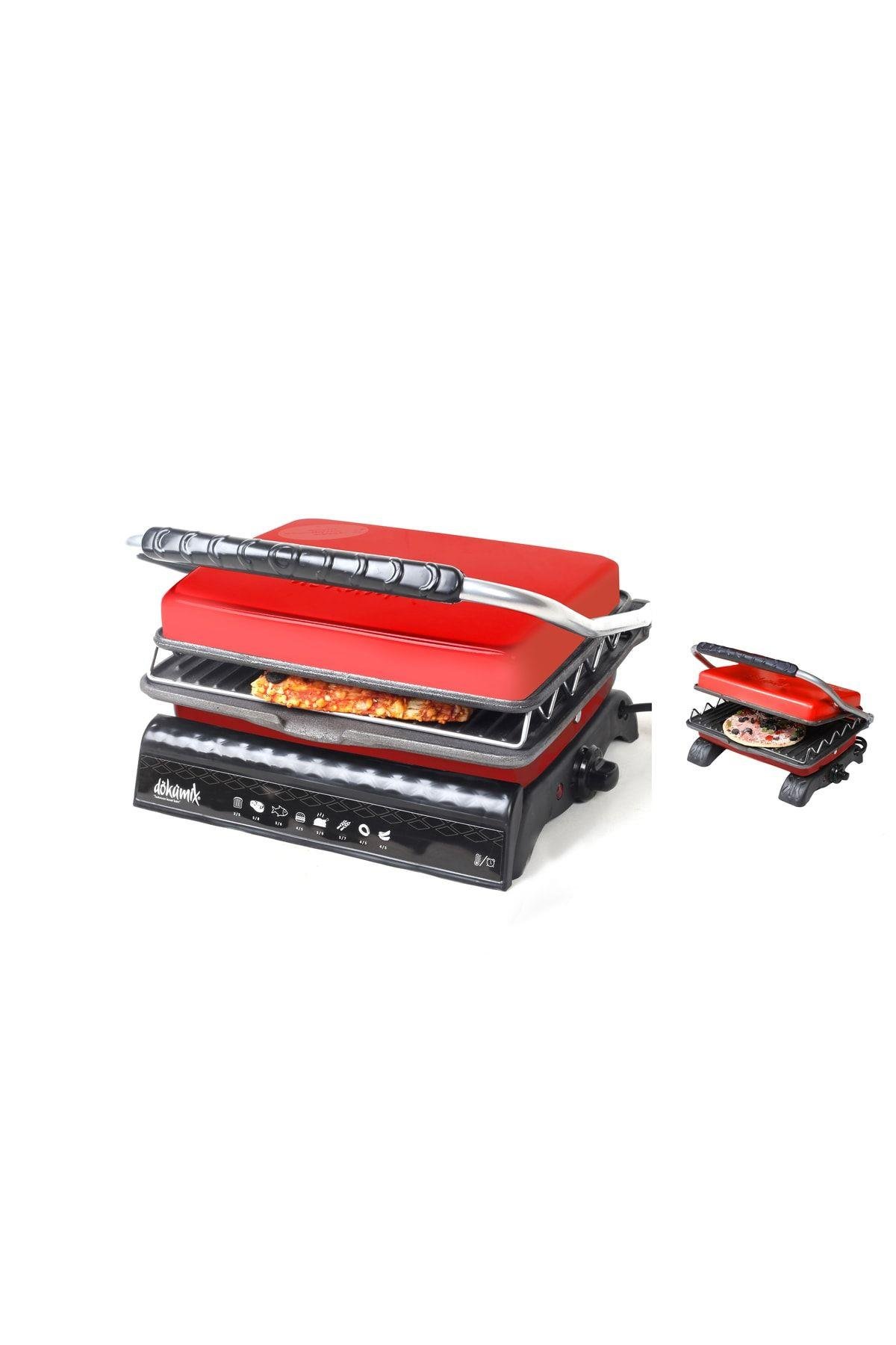 Ultra Plus Organik Demirdöküm Izgara& Tost Makinası Kırmızı Izgaraaparatlı,fırçalı,yağdanlık