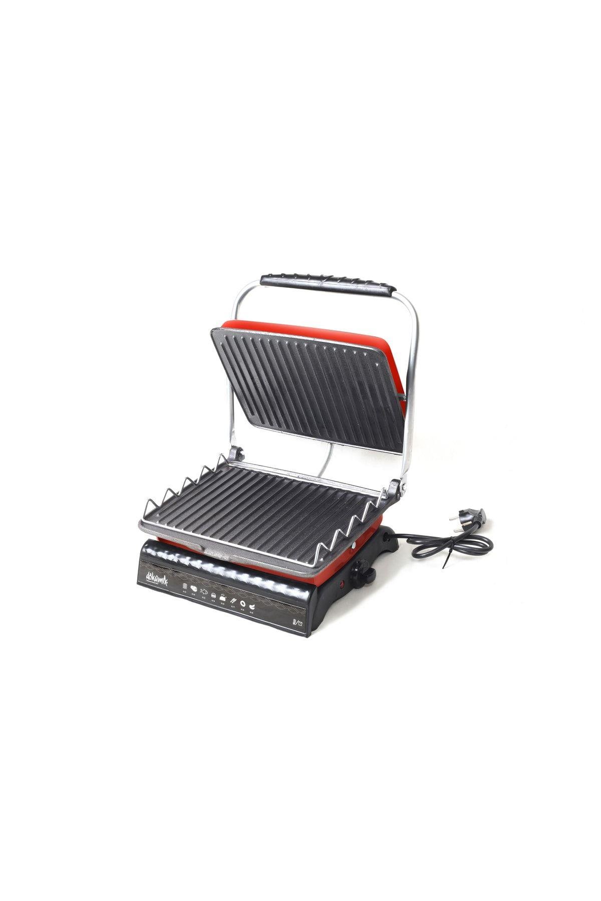 Ultra Plus Organik Demirdöküm Izgara& Tost Makinası Kırmızı Izgaraaparatlı,fırçalı,yağdanlık