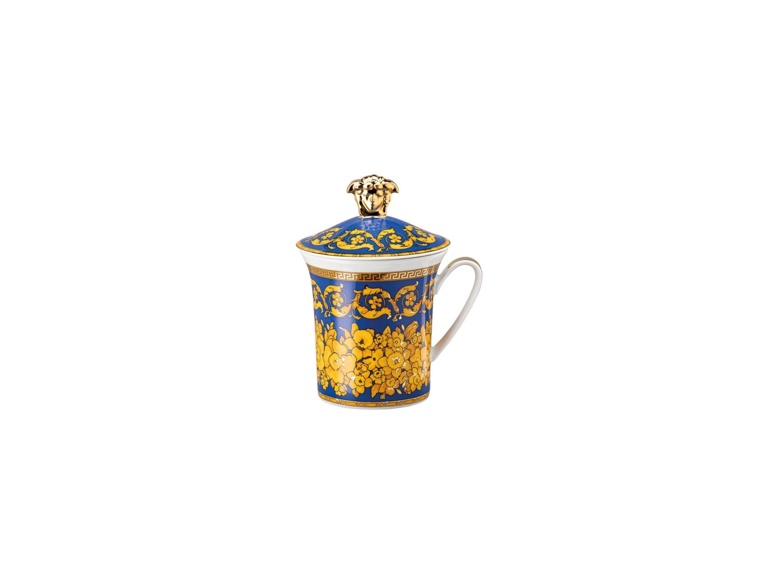 30. Yıl Kapaklı Kahve Kupa Floralia Blue