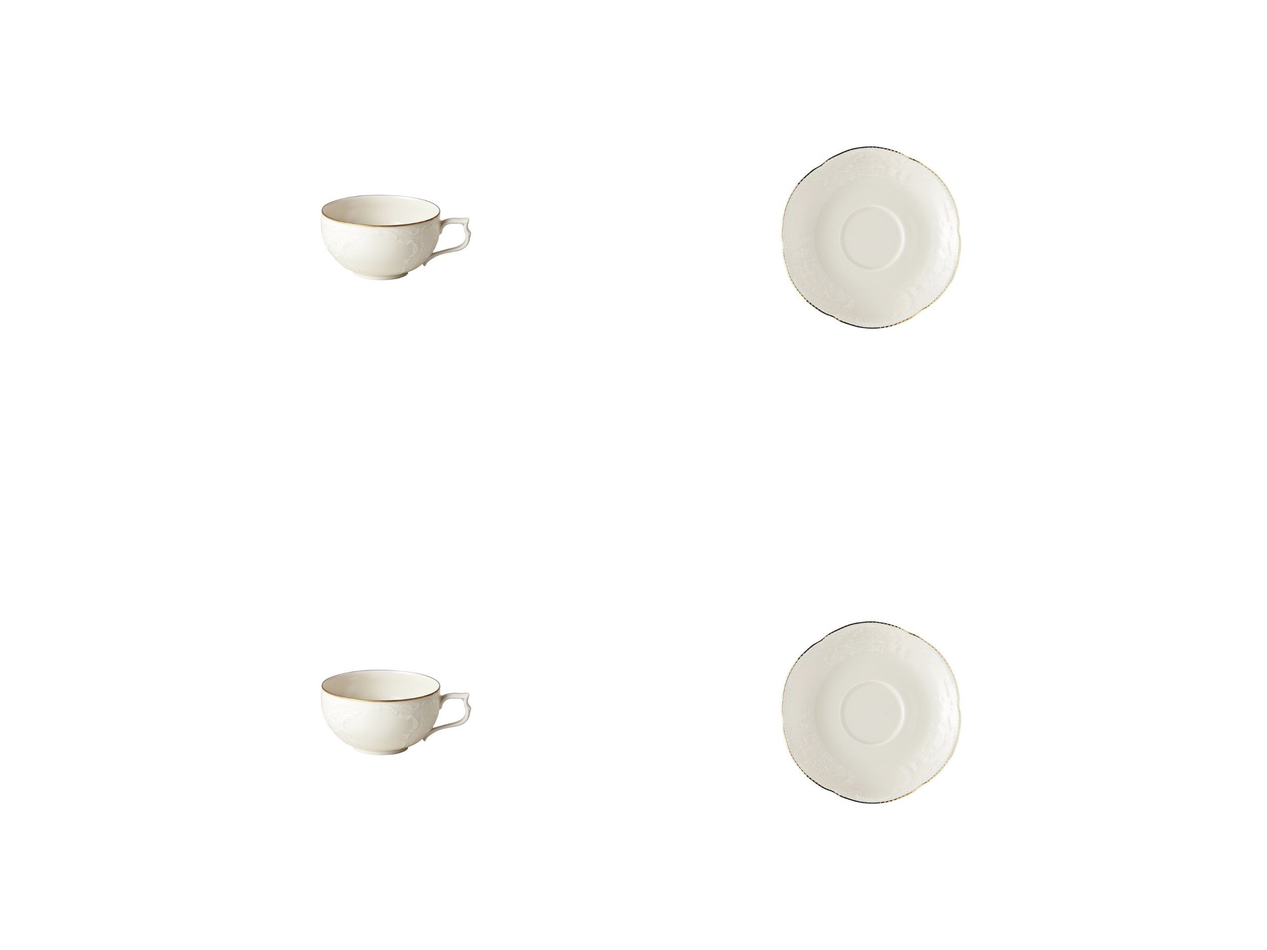 Çay Set 4 Parça Sanssouci Elfenbein Gold