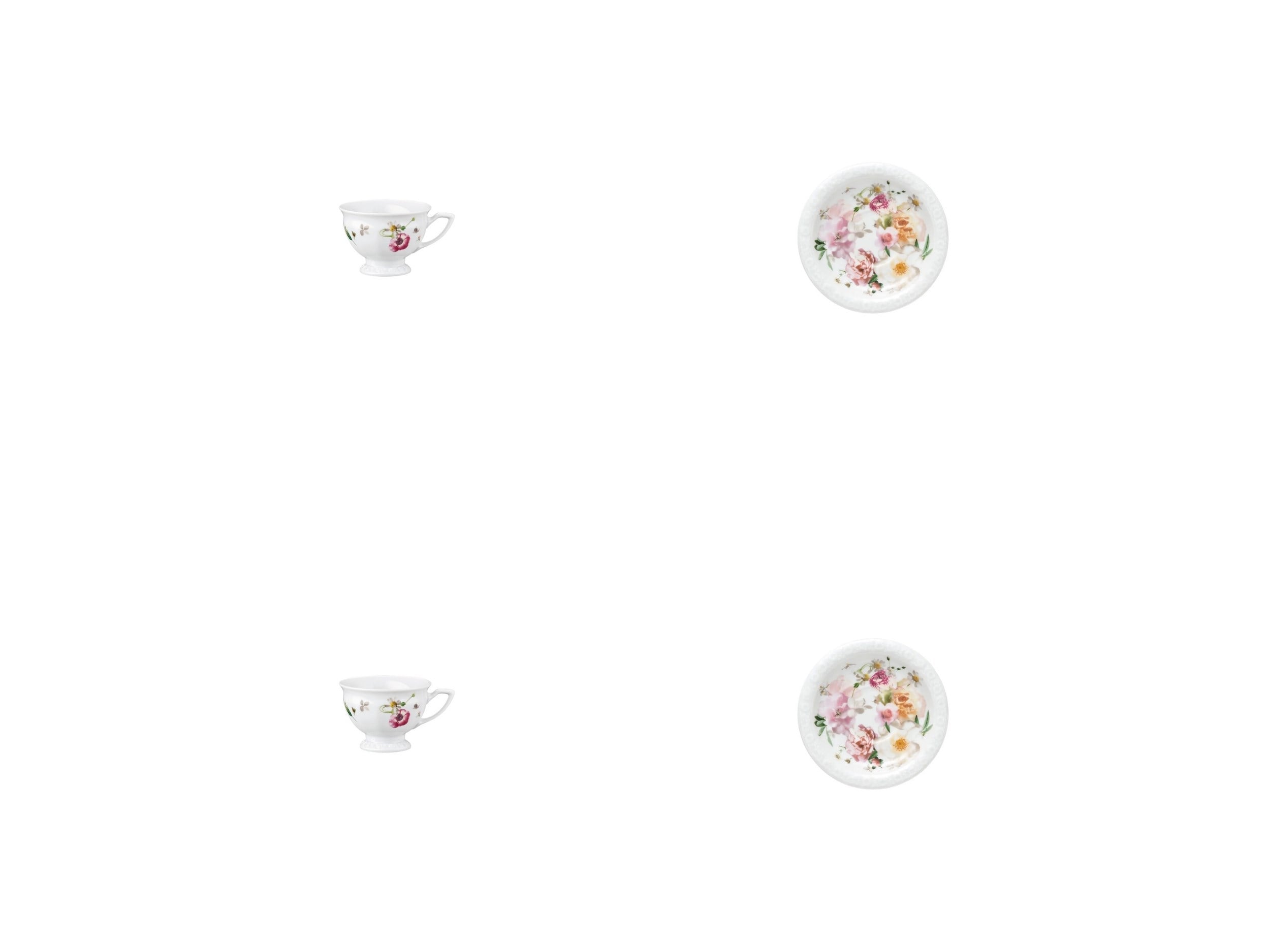 Espresso Set 4 Parça Maria Pink Rose