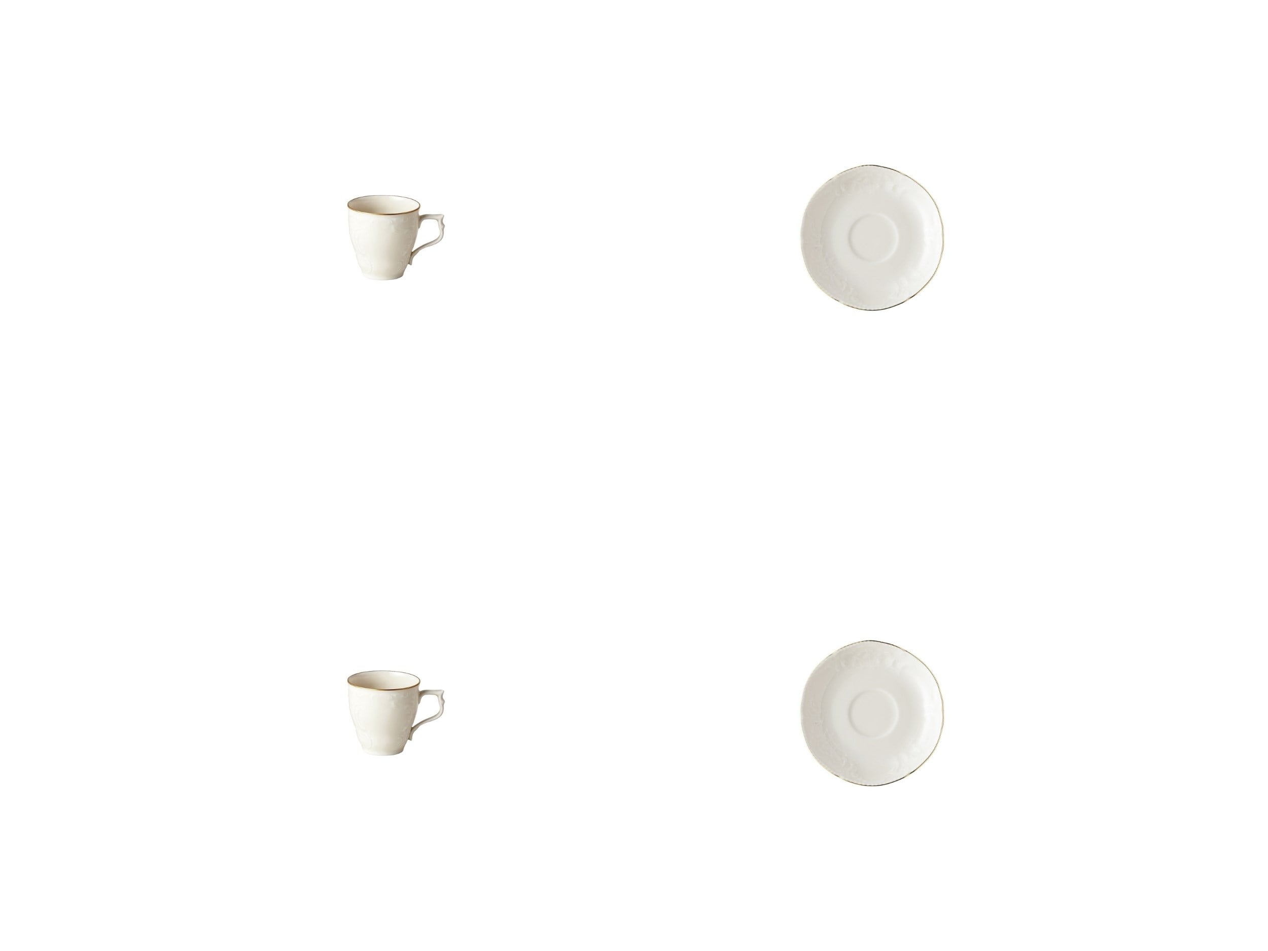 Espresso Set 4 Parça Sanssouci Elfenbein Gold