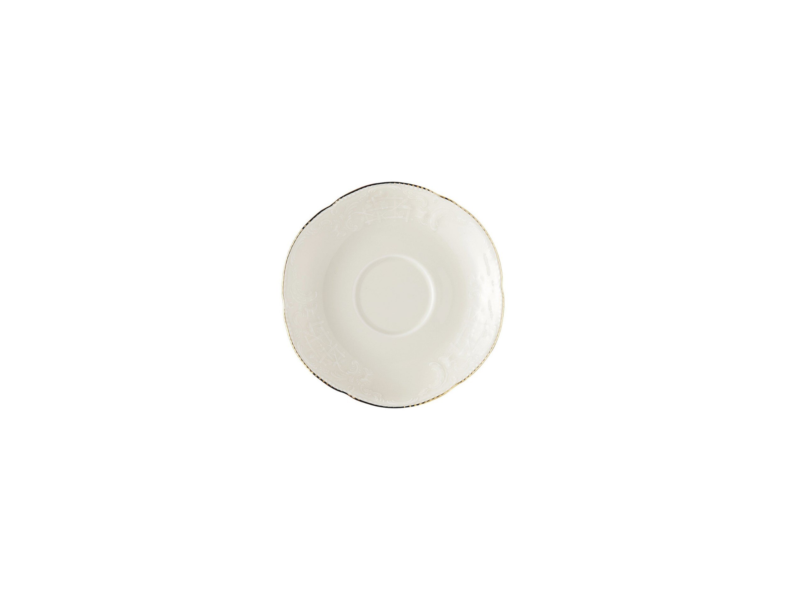 Kahve Fincan-Tabak Sanssouci Elfenbein Gold