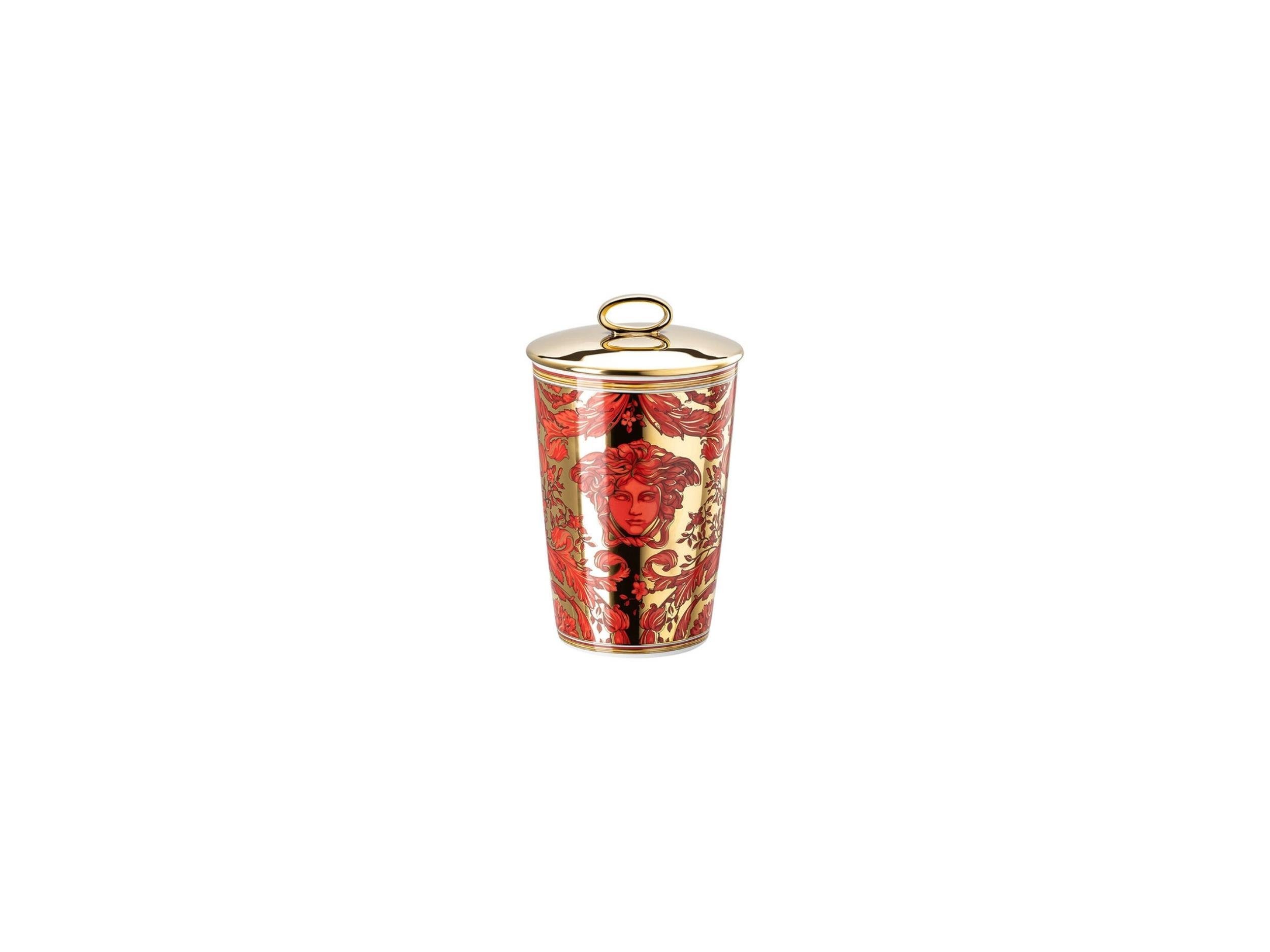 Kapaklı Mumluk-Kokulu Mum Medusa Garland Red