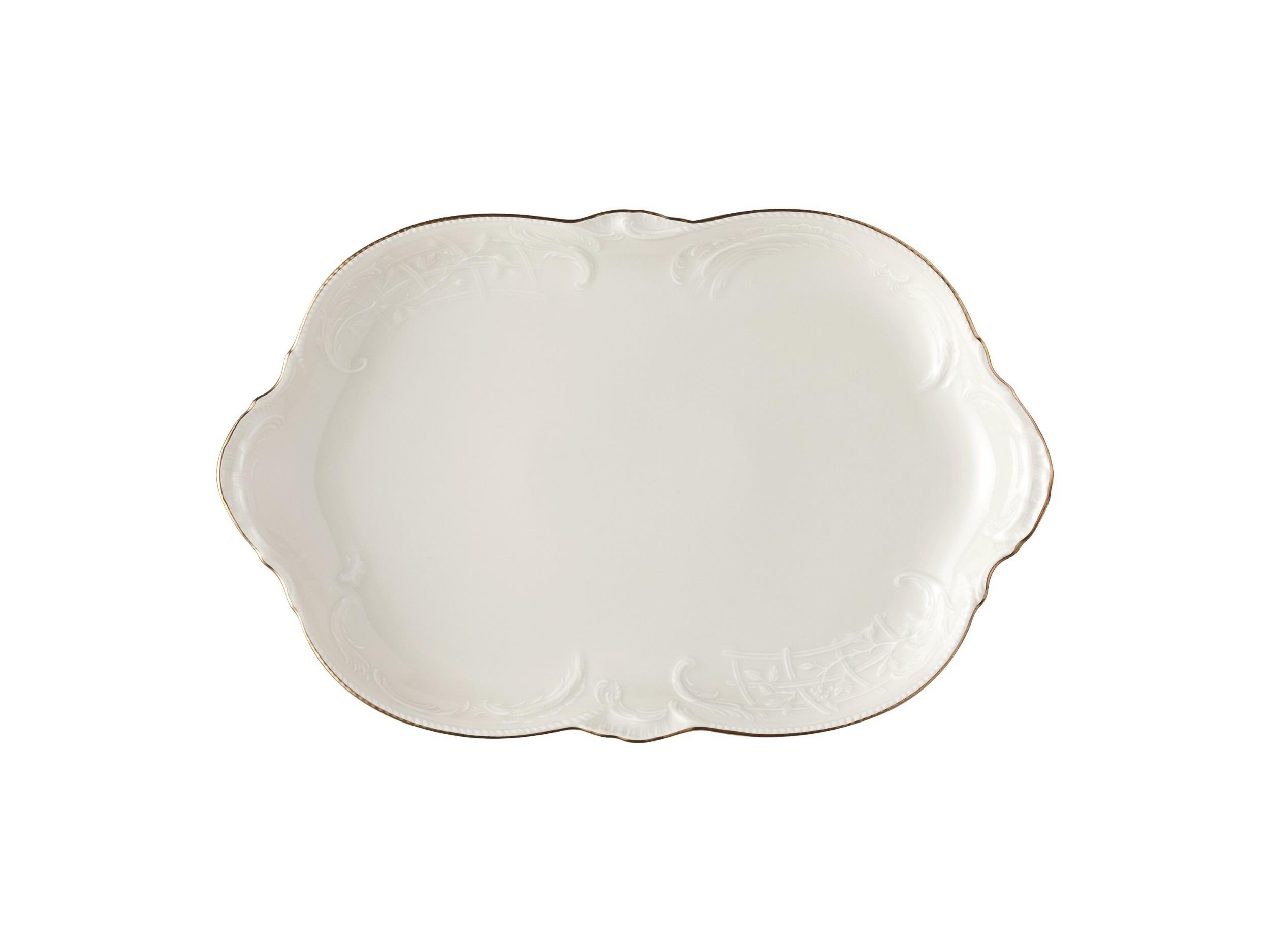 Oval Servis 33 cm Sanssouci Elfenbein Gold
