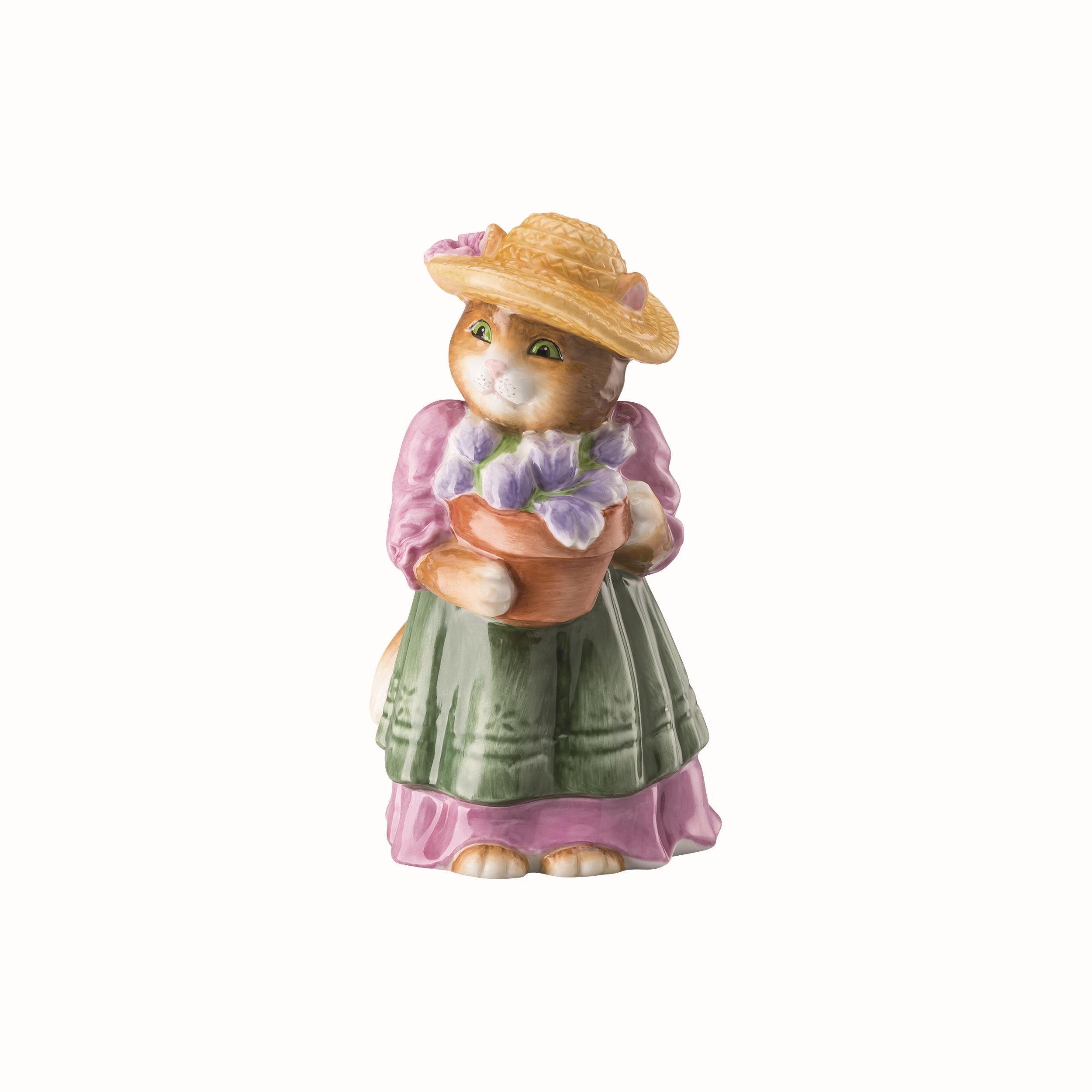 Porselen Figür Lady cat