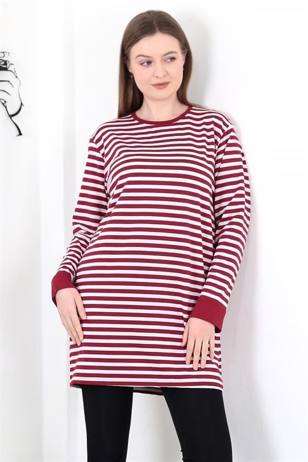 Çizgili Tunik Kırmızı