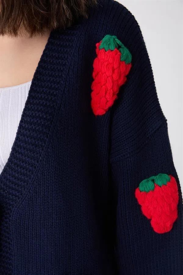 Triko Hırka Lacivert 8419