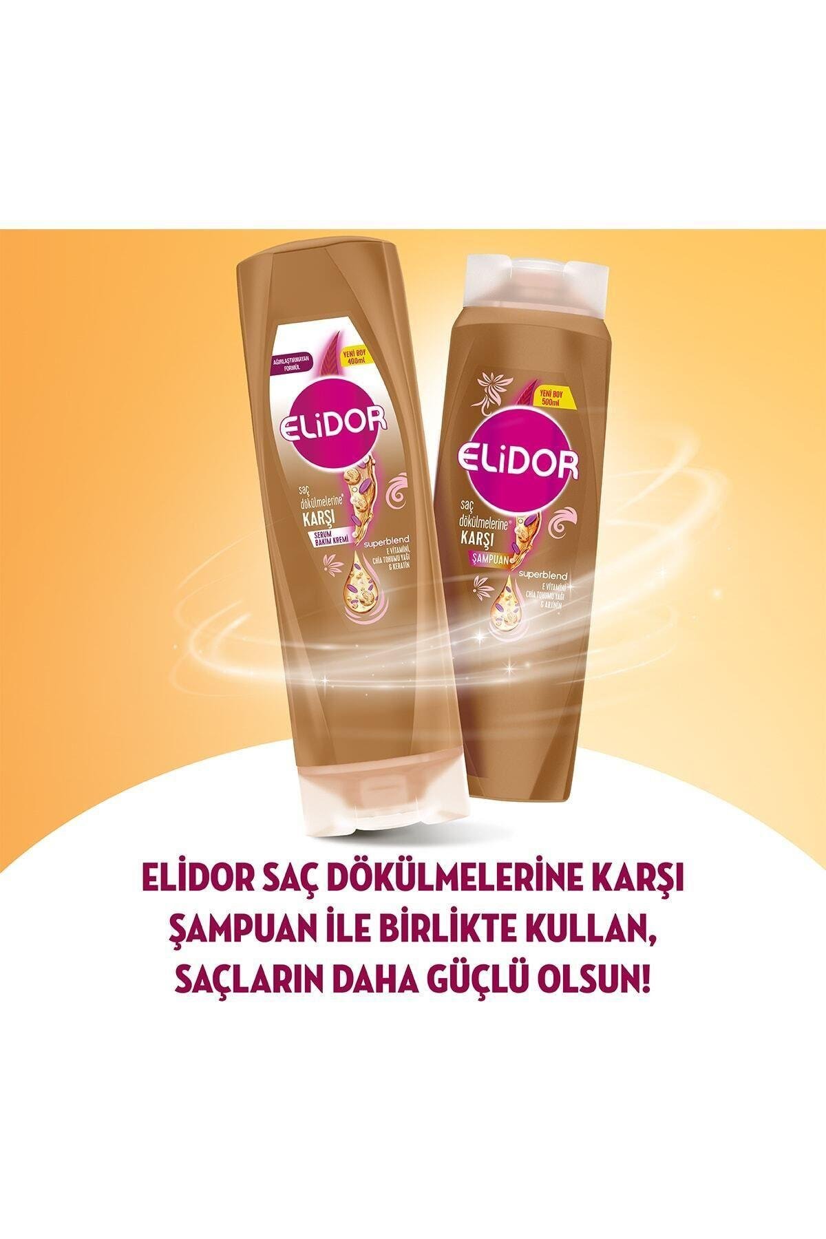 Superblend Serum Bakım Kremi Saç Dökülmelerine Karşı E Vitamini Chia Tohumu Yağı Keratin 400 ml