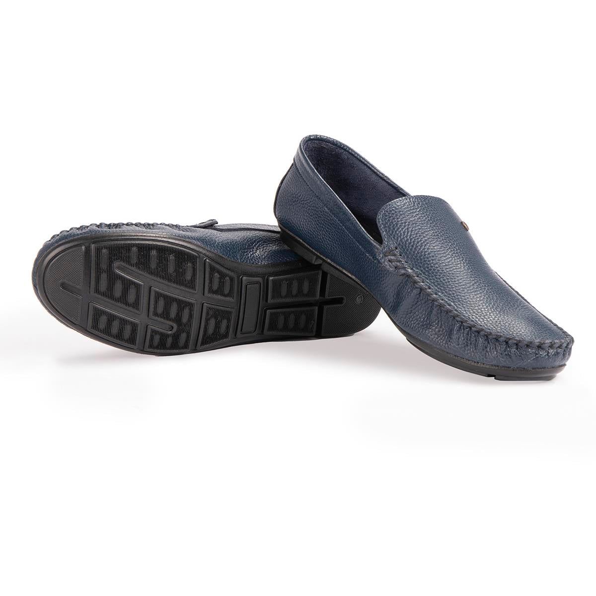 Attic Hakiki Deri Erkek Günlük Loafer Ayakkabı - Lacivert