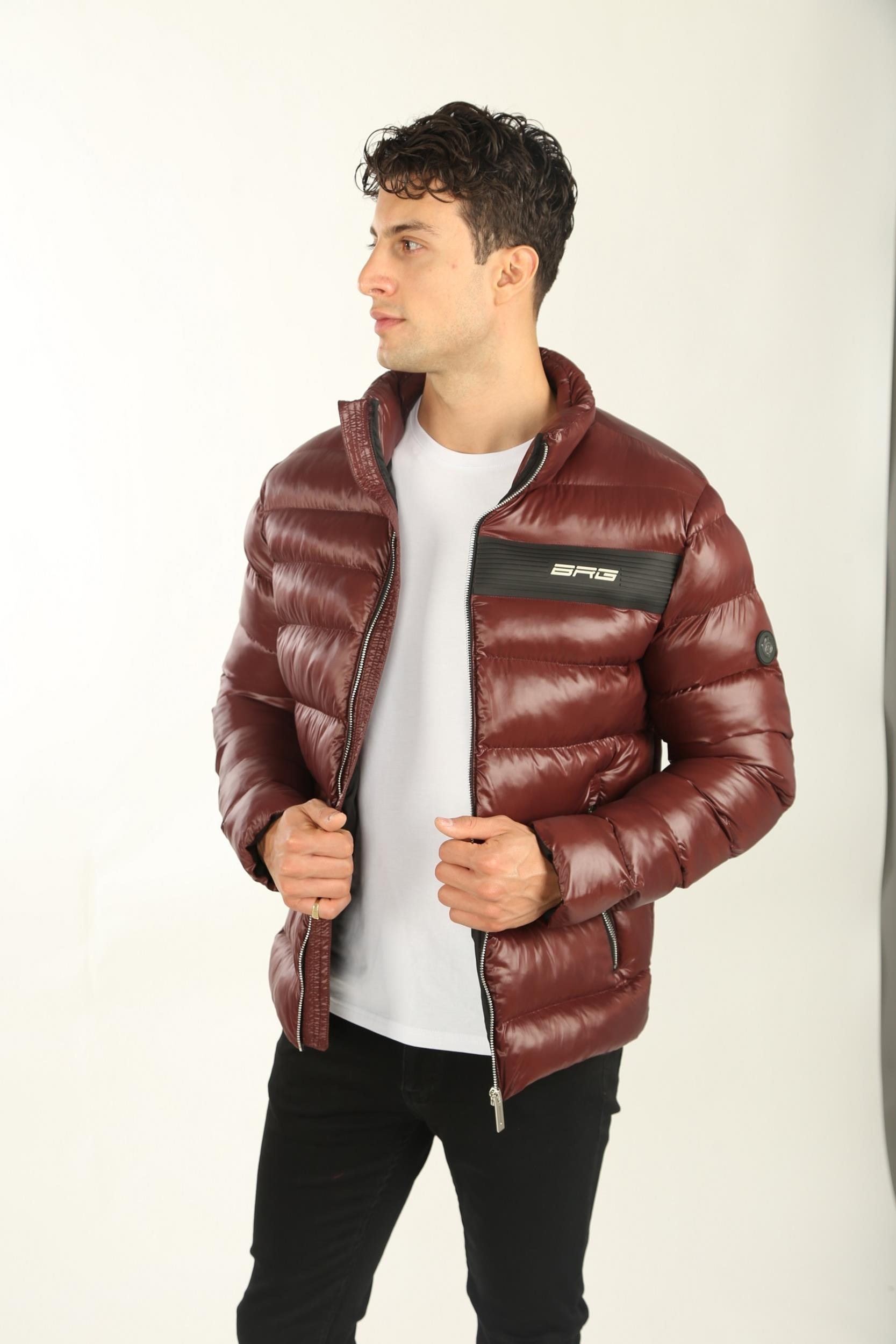 Bordo Erkek Şişme Mont