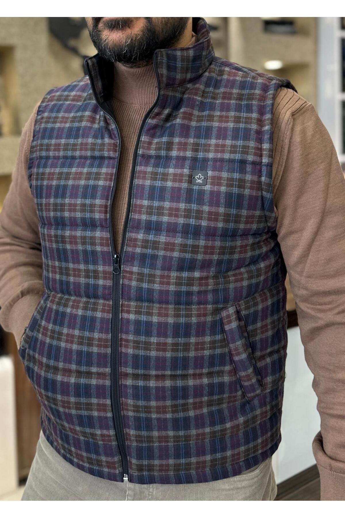 DİK YAKA KARELİ/EKOSE ERKEK SPOR YELEK