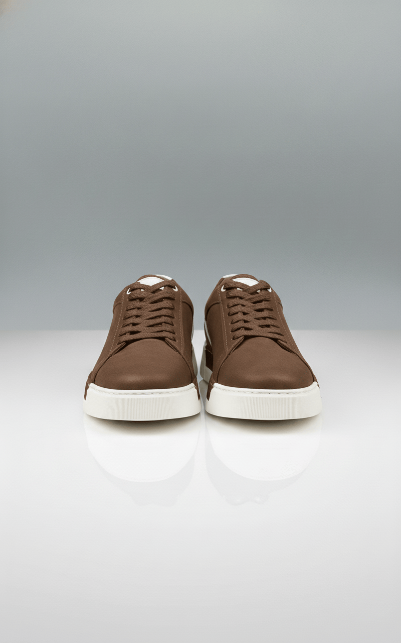 Erkek BEJ Sneaker Deri Ayakkabı