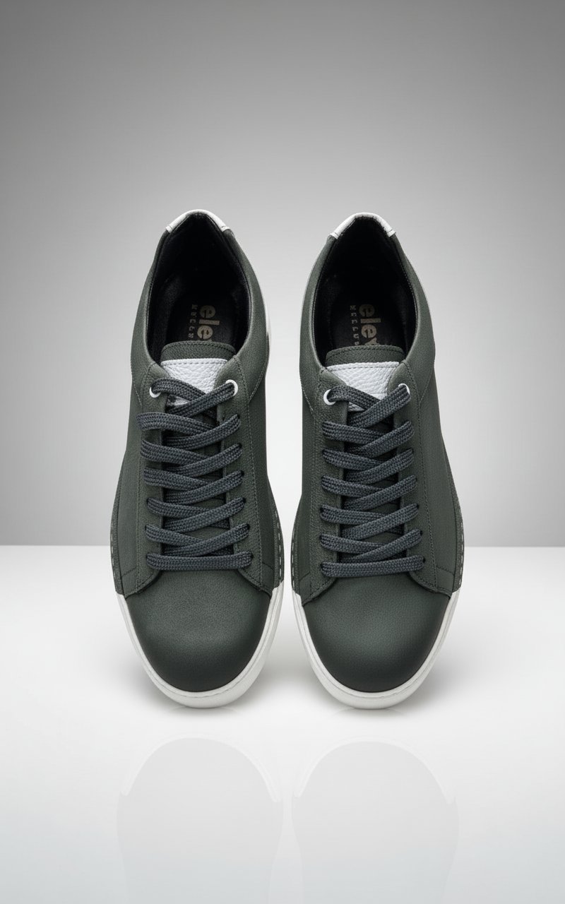 Erkek HAKİ Sneaker Deri Ayakkabı