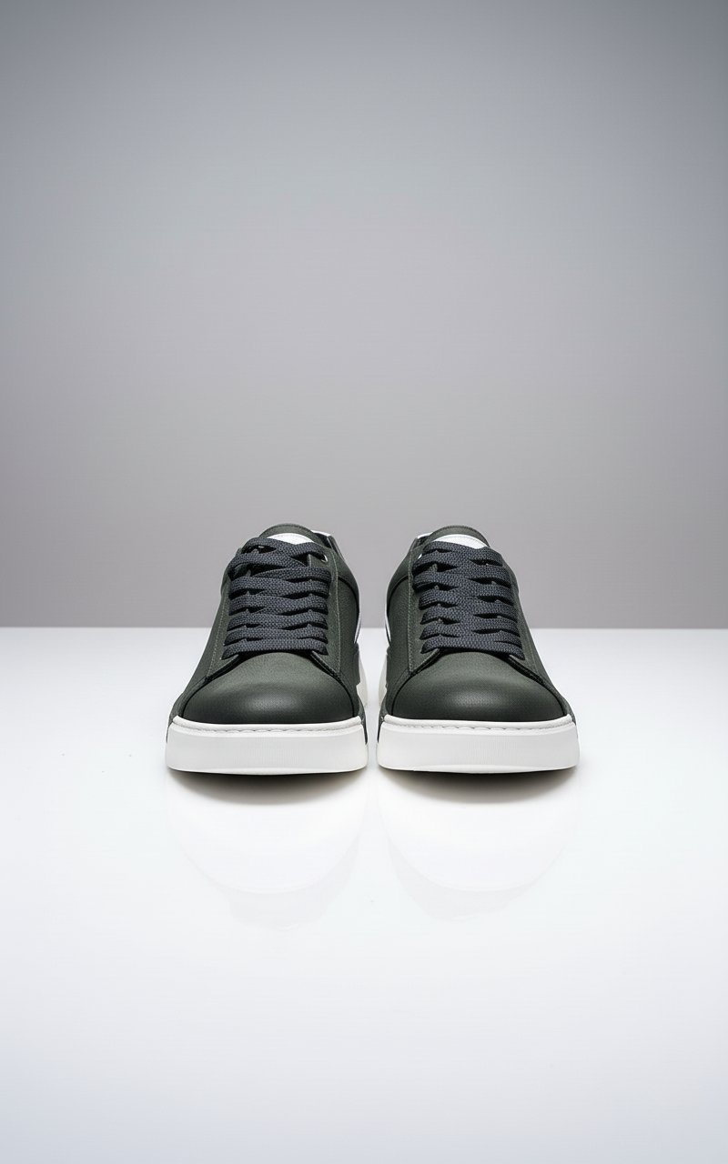 Erkek HAKİ Sneaker Deri Ayakkabı