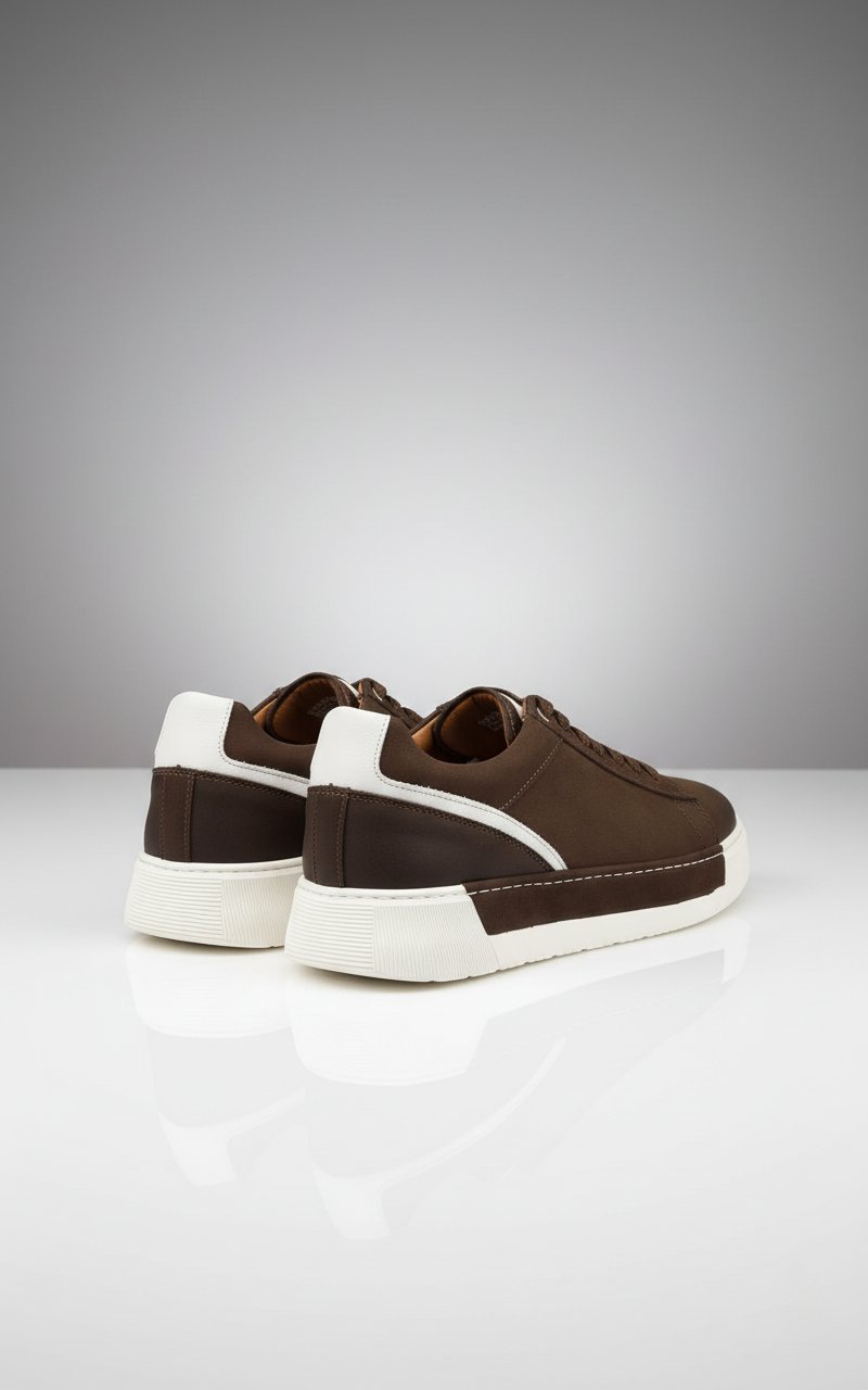 Erkek KAHVE Sneaker Deri Ayakkabı