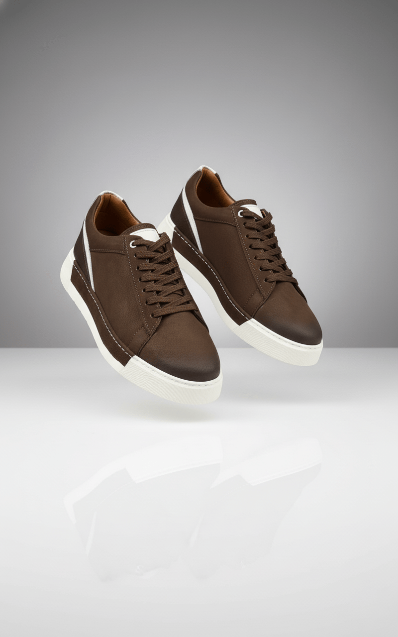 Erkek KAHVE Sneaker Deri Ayakkabı