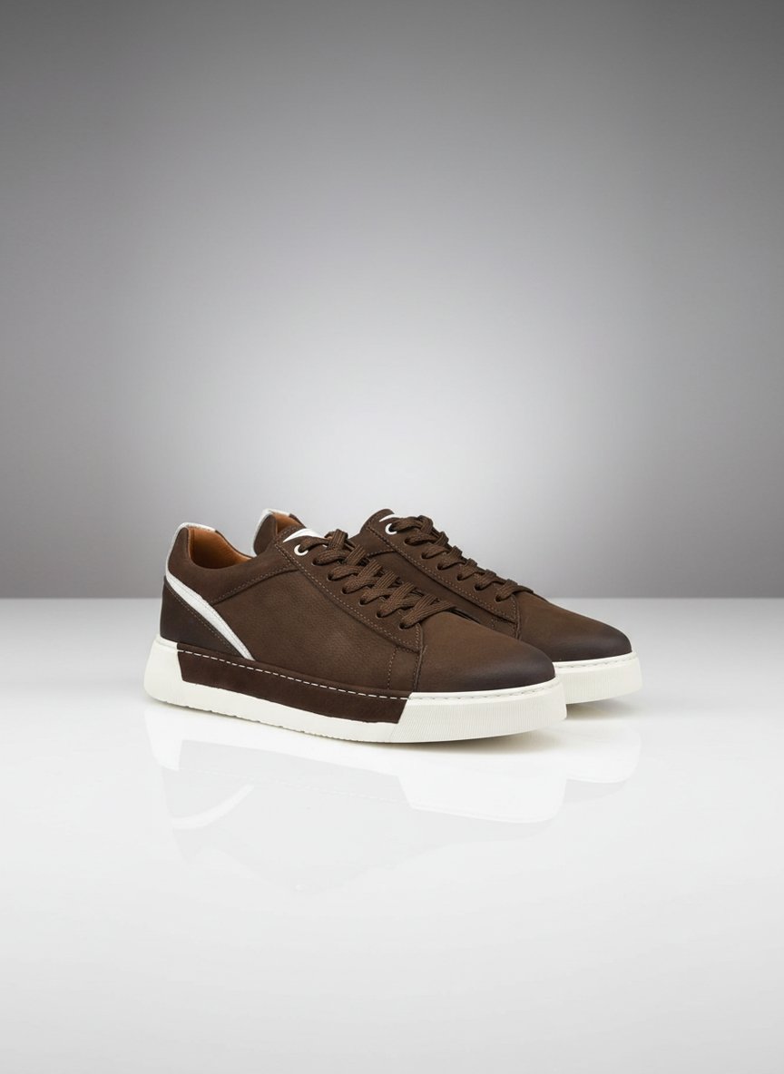 Erkek KAHVE Sneaker Deri Ayakkabı