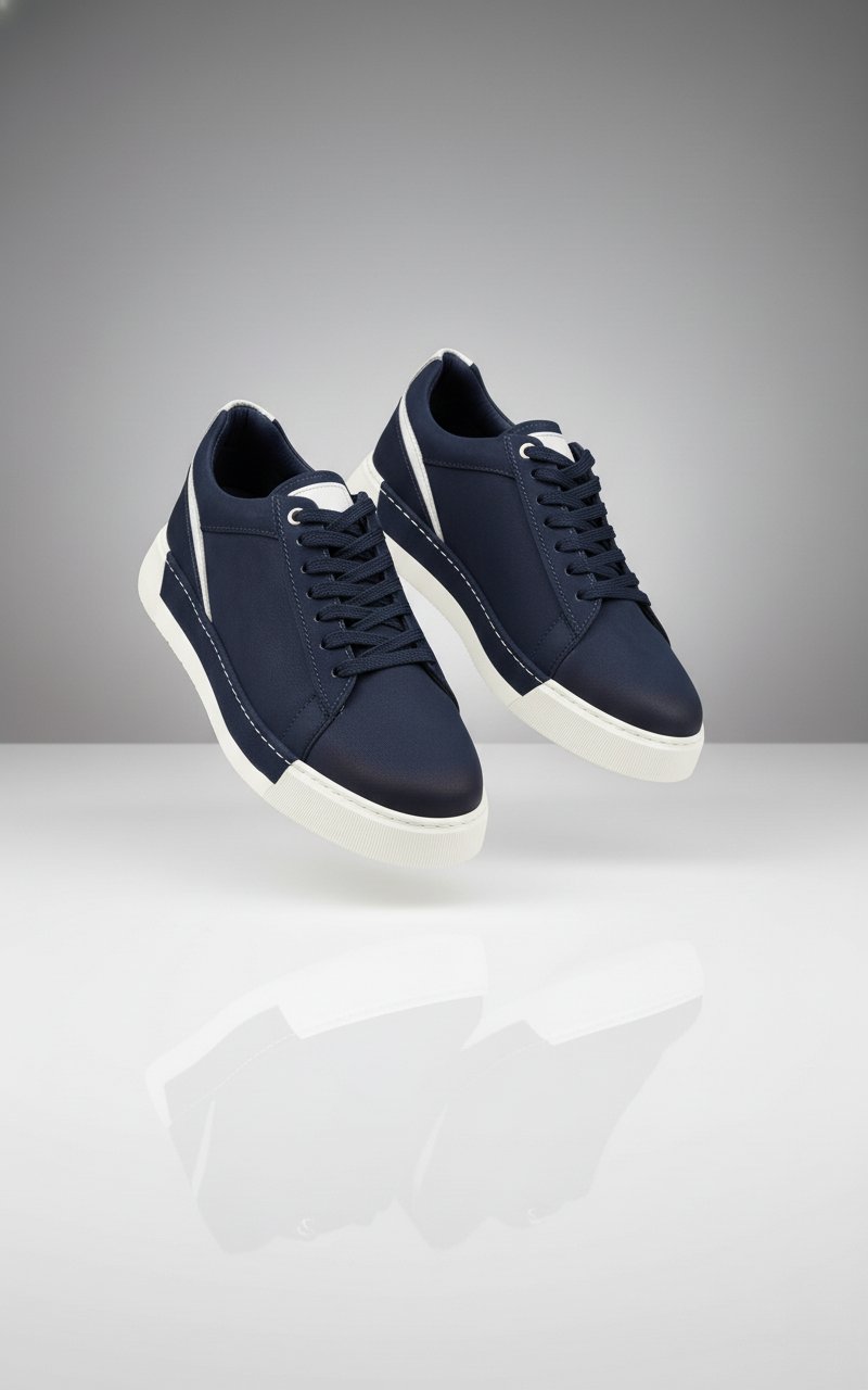 Erkek LACİVERT Sneaker Deri Ayakkabı