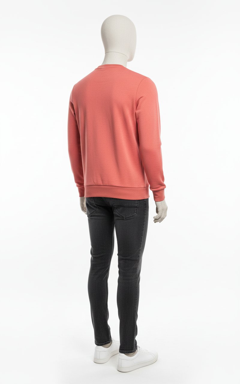 Erkek Regular Fit 3 İplik Enjeksiyon Baskı Bisiklet Yaka Sweatshirt