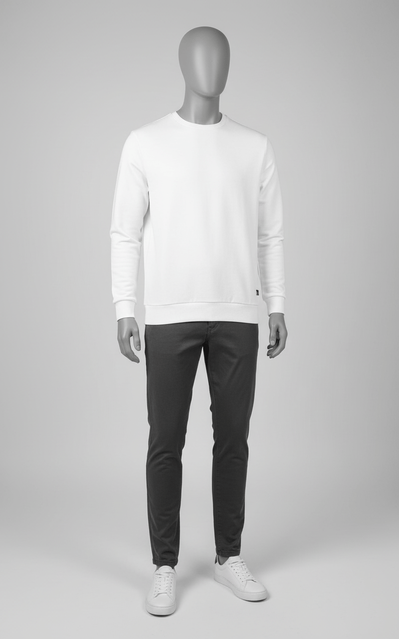 Erkek Regular Fit Bisiklet Yaka Sweatshirt