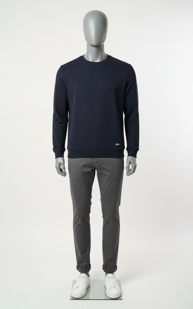 Erkek Regular Fit Bisiklet Yaka Sweatshirt