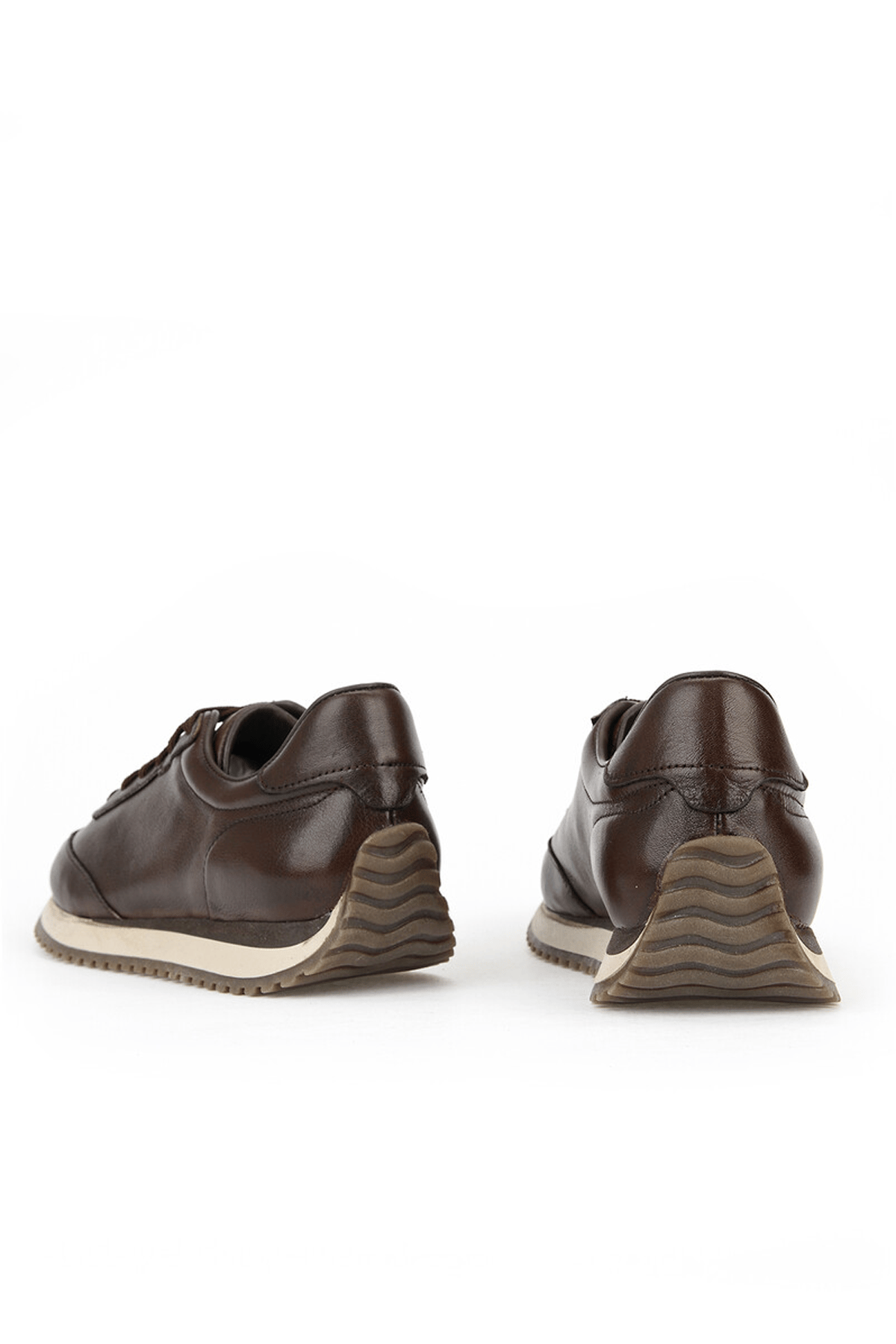 Hakiki Deri Erkek Sneaker Ayakkabı – KAHVERENGİ
