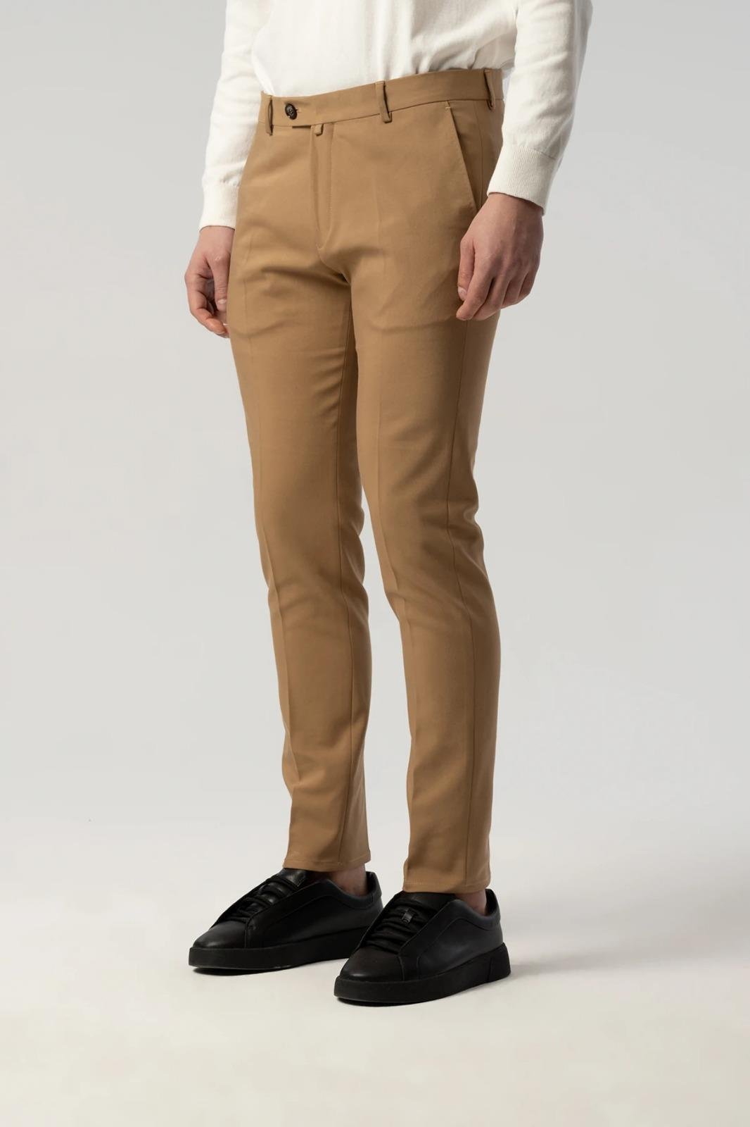 İtalyan Kesim Camel Kumaş Pantolon