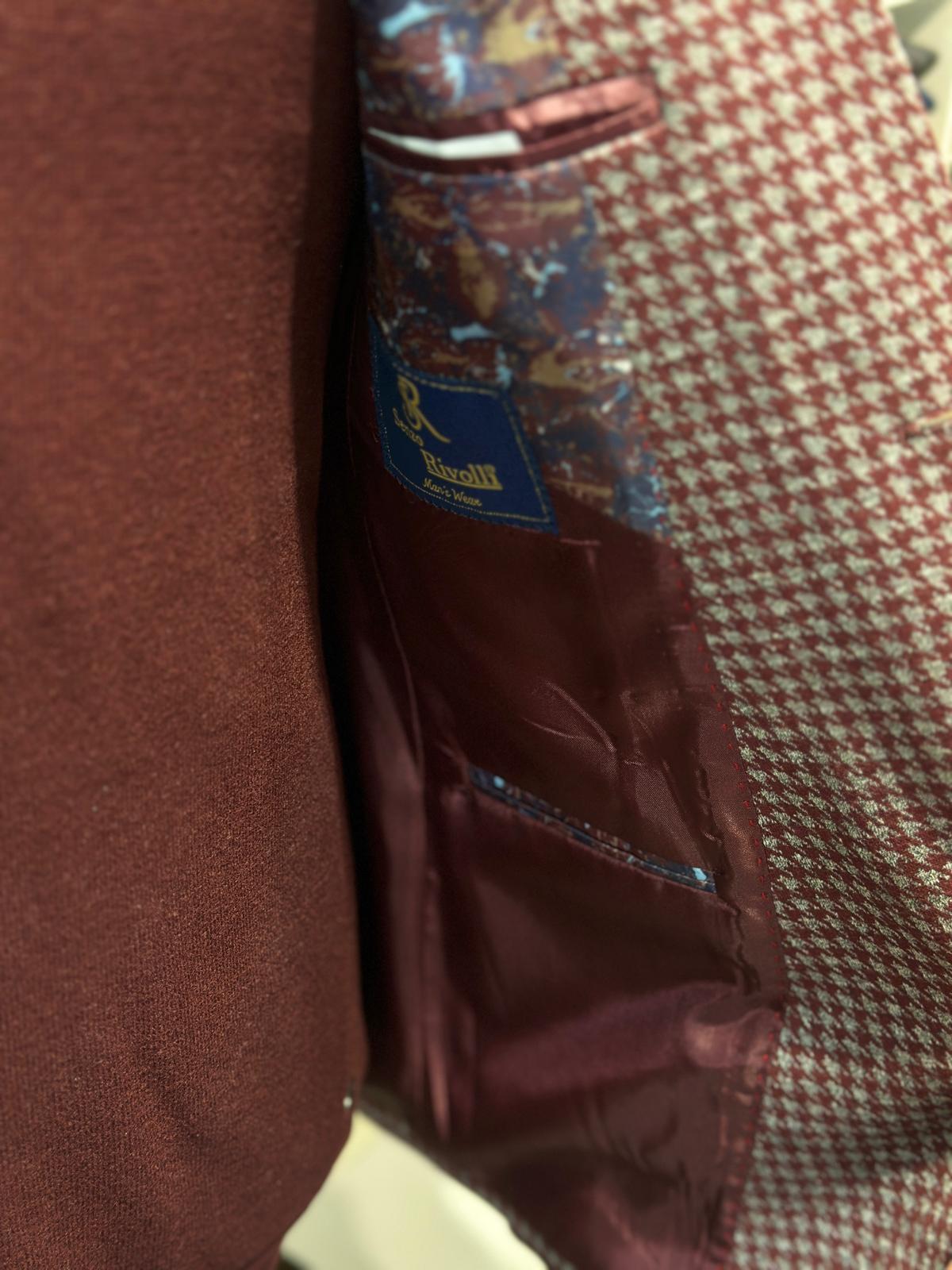 TORBA CEP KAZAYAĞI DESEN SELIM FIT BORDO CEKET