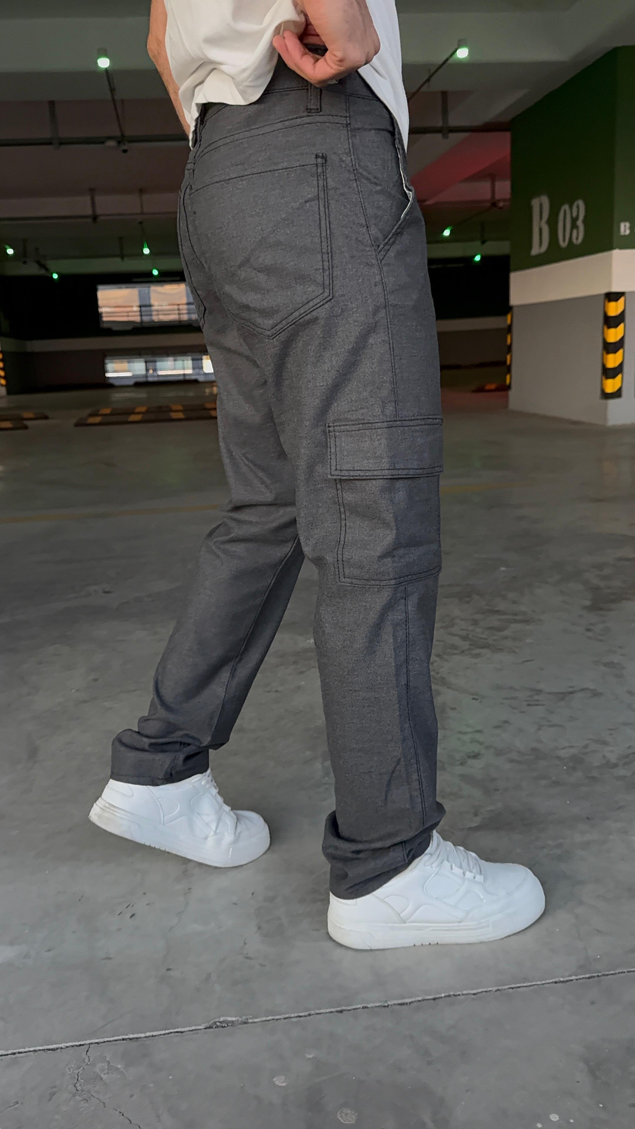  Erkek Viscon antrasit Baggy Pantolon