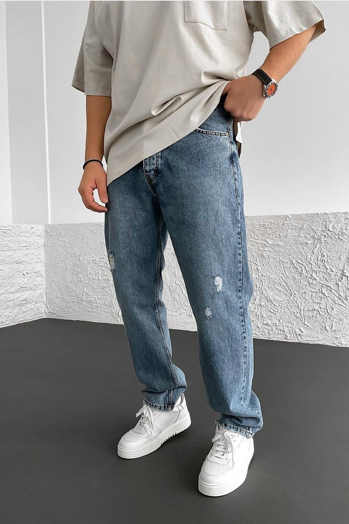 Baggy Bol Paça Rahat Kalıp Kot Pantolon