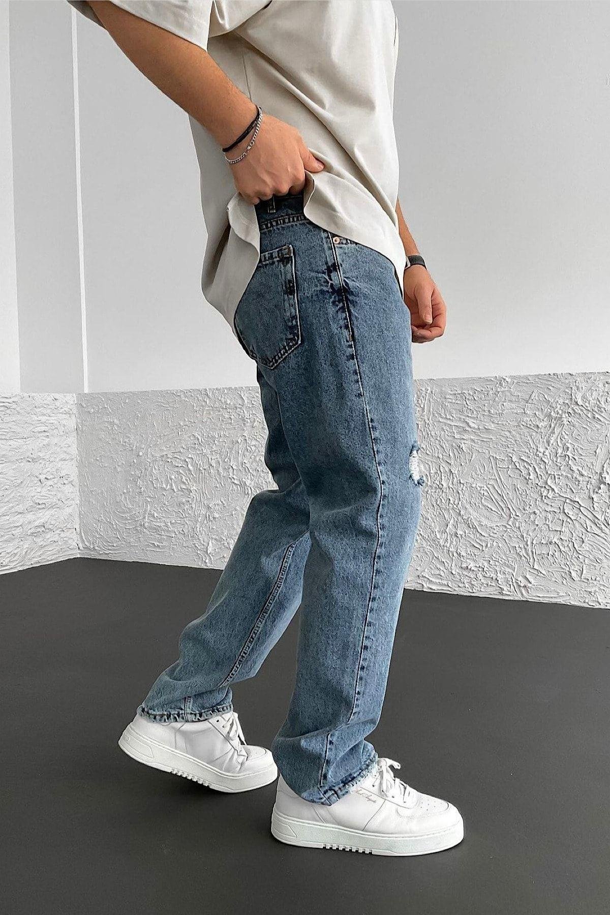 Baggy Bol Paça Rahat Kalıp Kot Pantolon