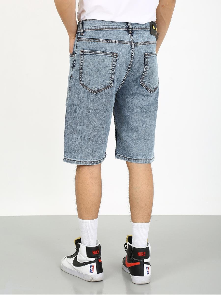 Baggy Buz Mavi Pantolon