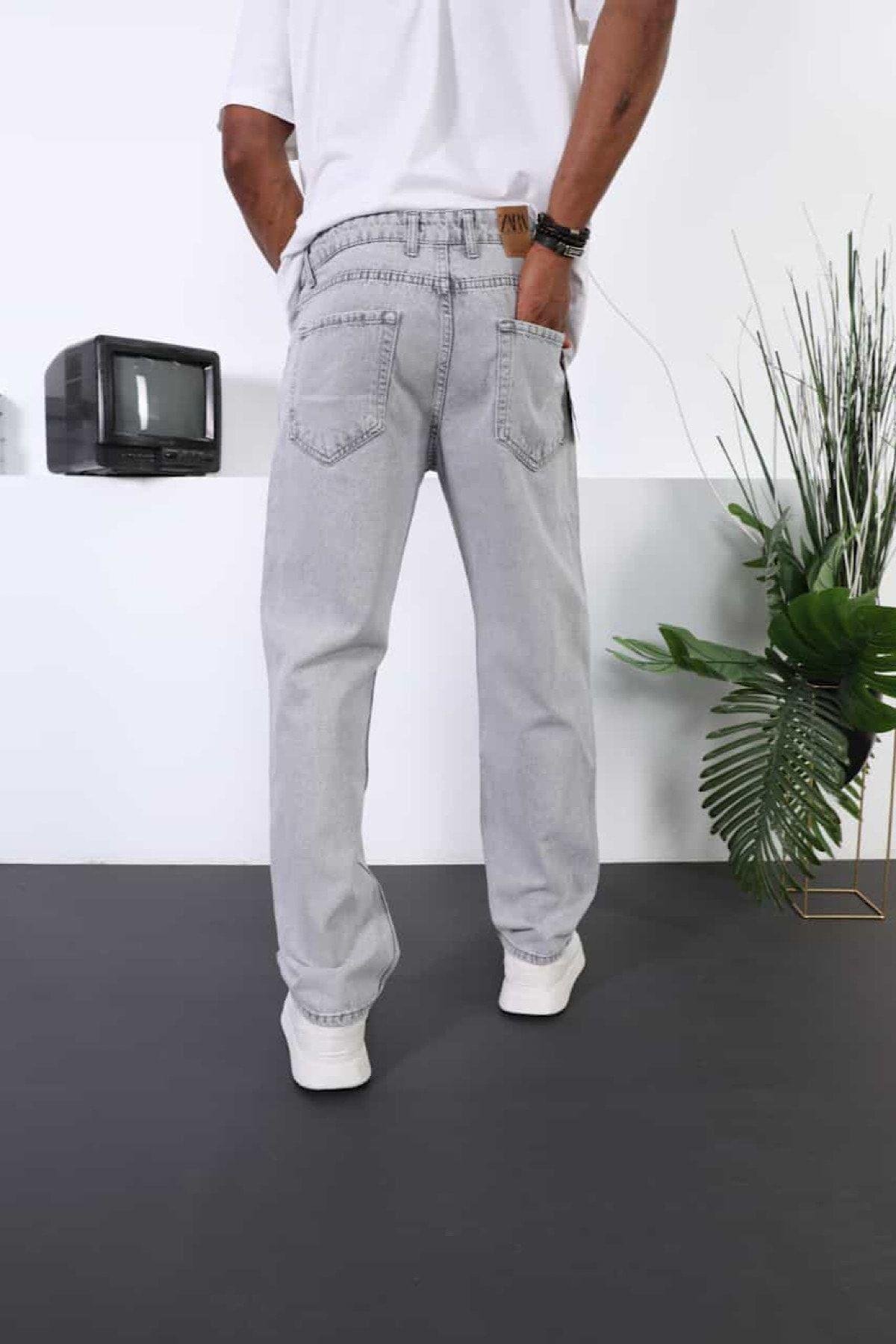 Baggy Rahat Gri Renk Kot Pantolon