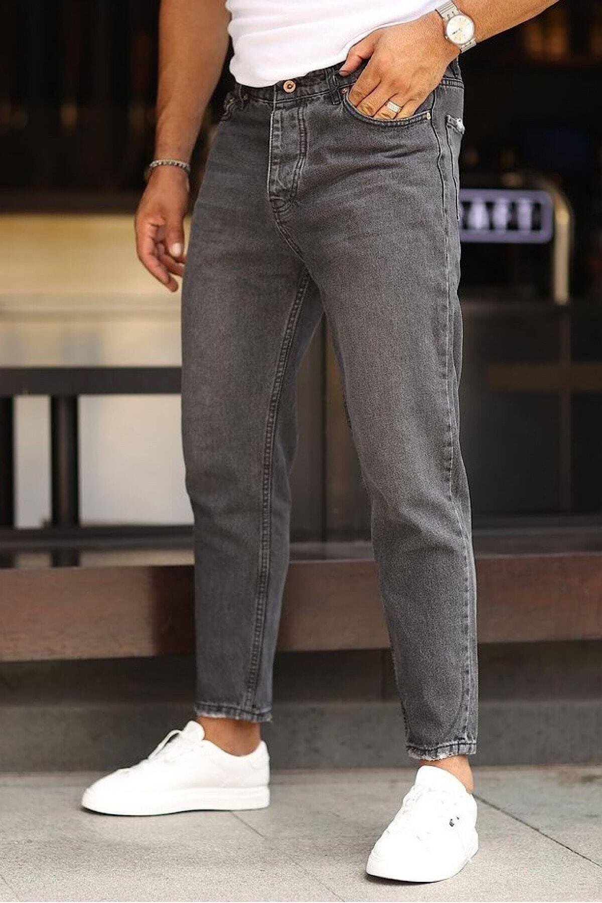 Boyfriend Rahat Kalıp Füme Renk Pantolon
