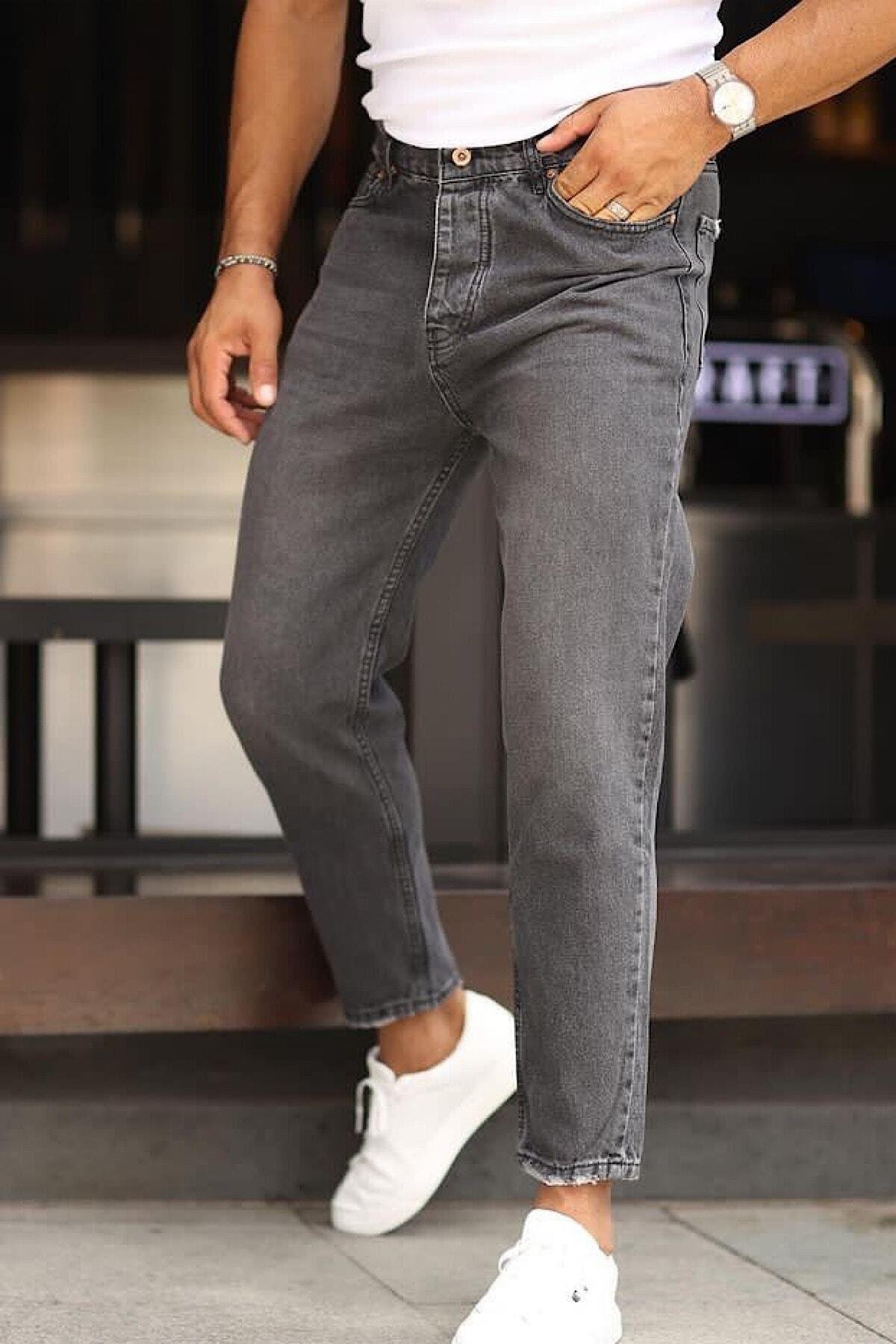 Boyfriend Rahat Kalıp Füme Renk Pantolon