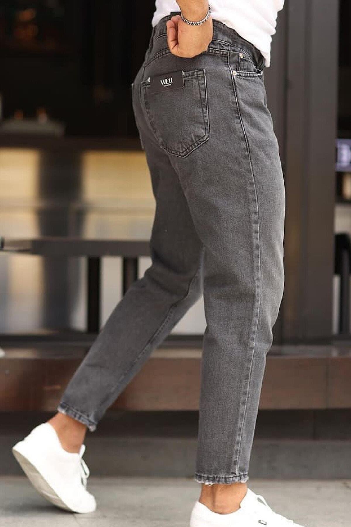 Boyfriend Rahat Kalıp Füme Renk Pantolon