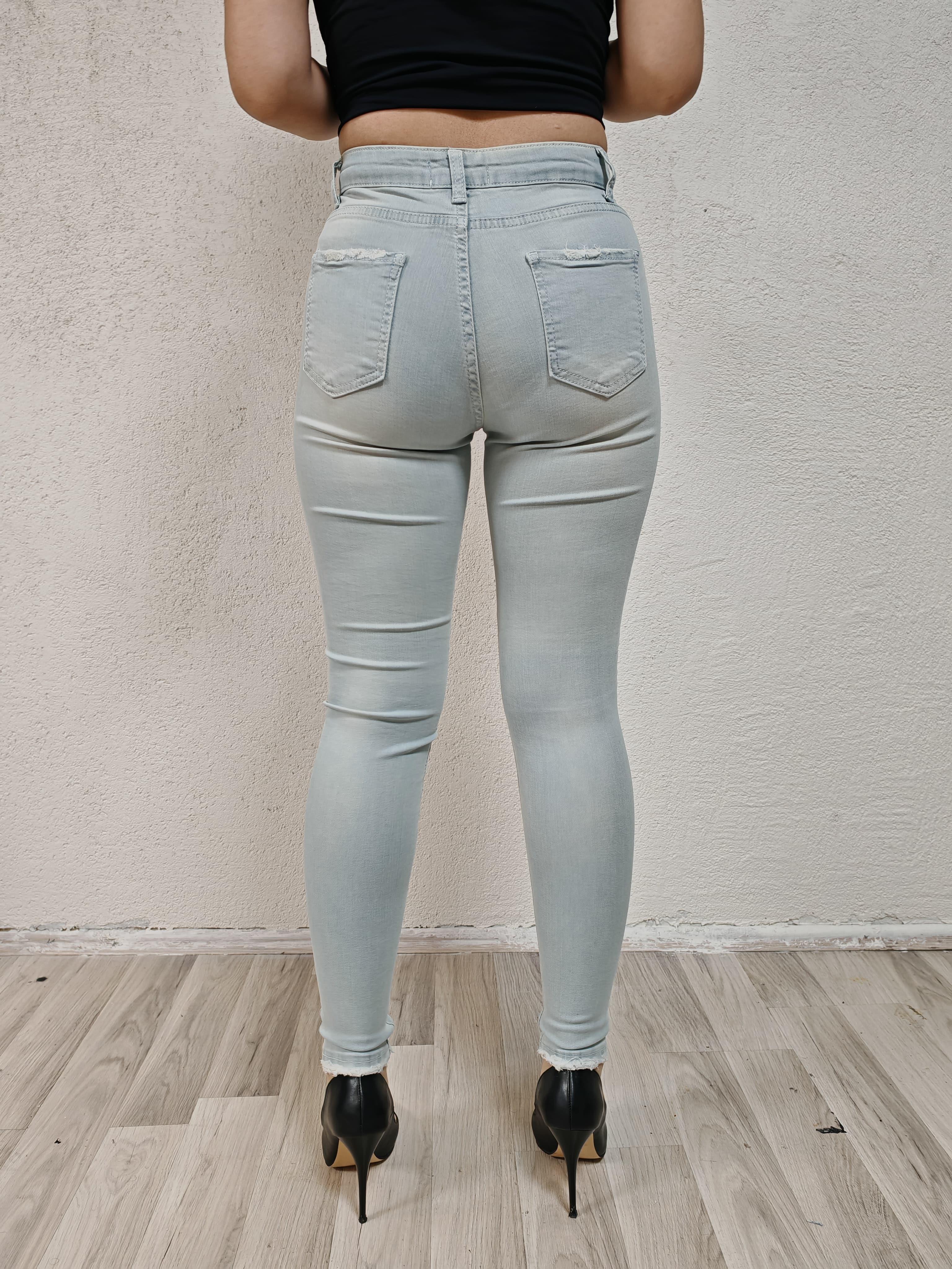 buz mavi  Slim Fit bayan jeans