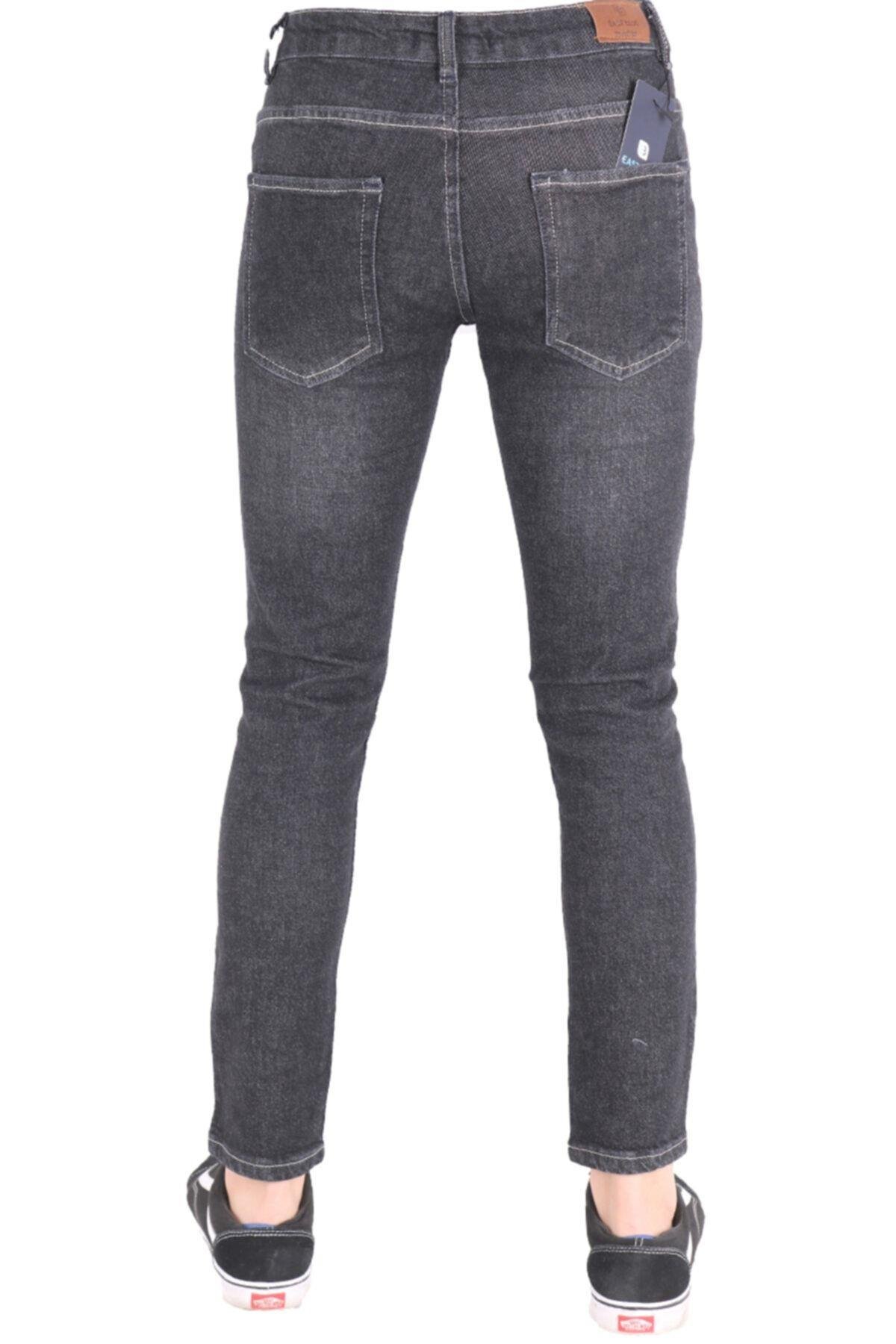 Erkek Denim East Trend Spor Giyim Antrasıt Füme