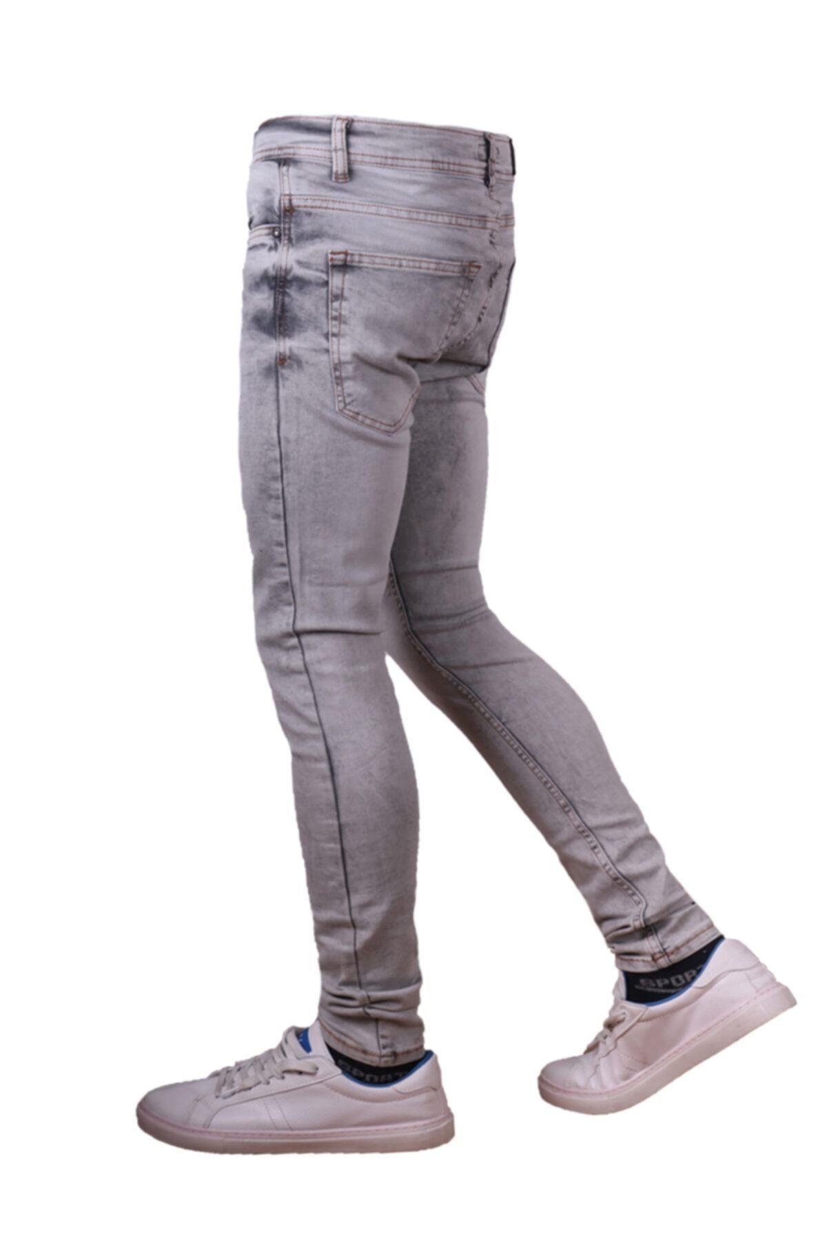 Erkek Denim Giyim Pantolon Gri