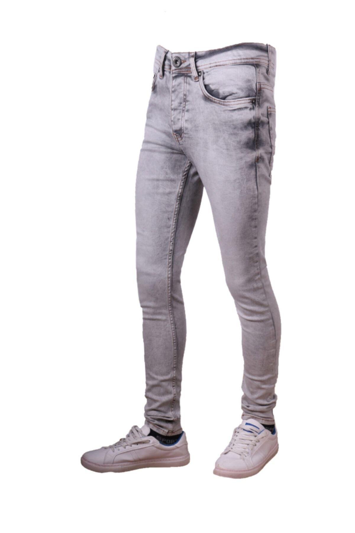 Erkek Denim Giyim Pantolon Gri